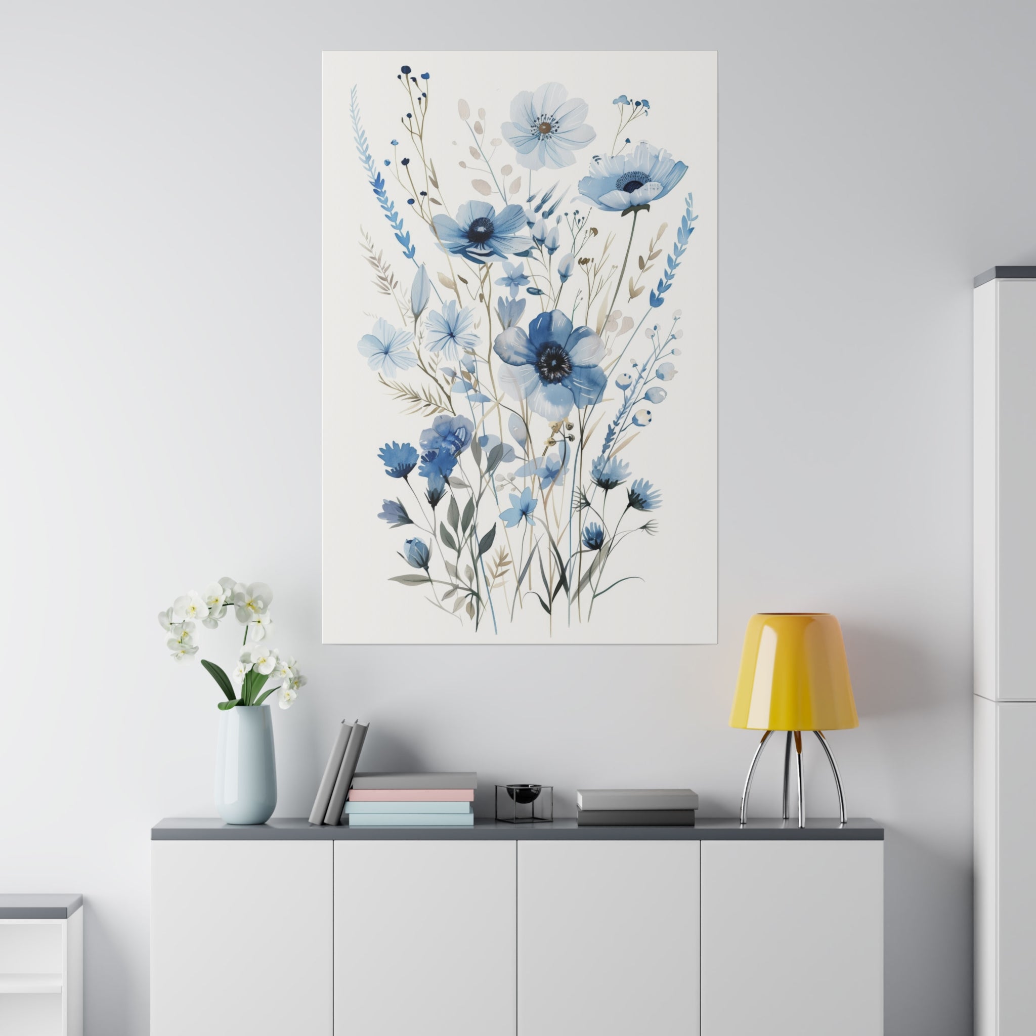 Flowers Wall Art - Botanical Wall Art - Vertical Canvas - WA44