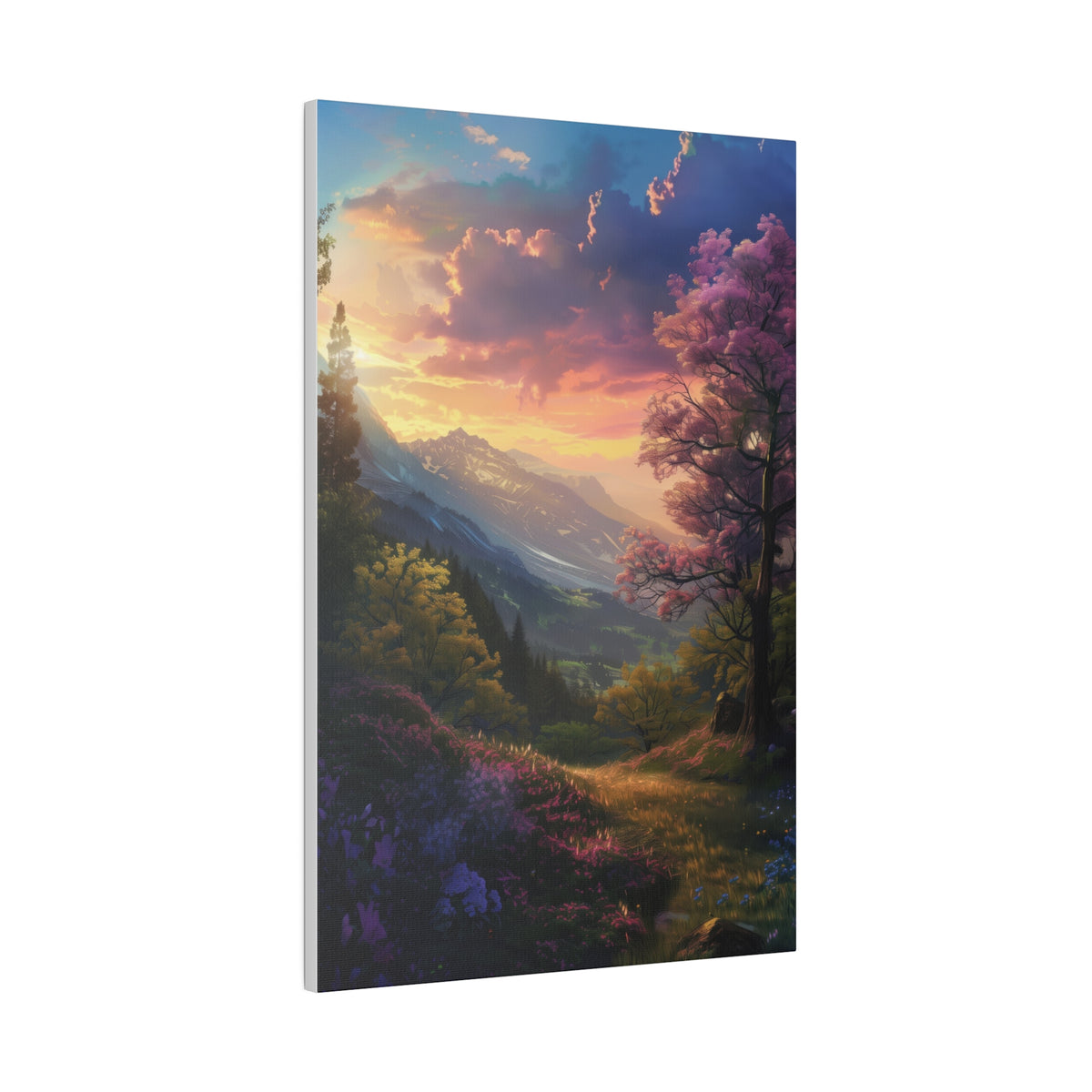 Enchanted Mountain Trail - Nature Wall Art - Vertical Canvas - WA323