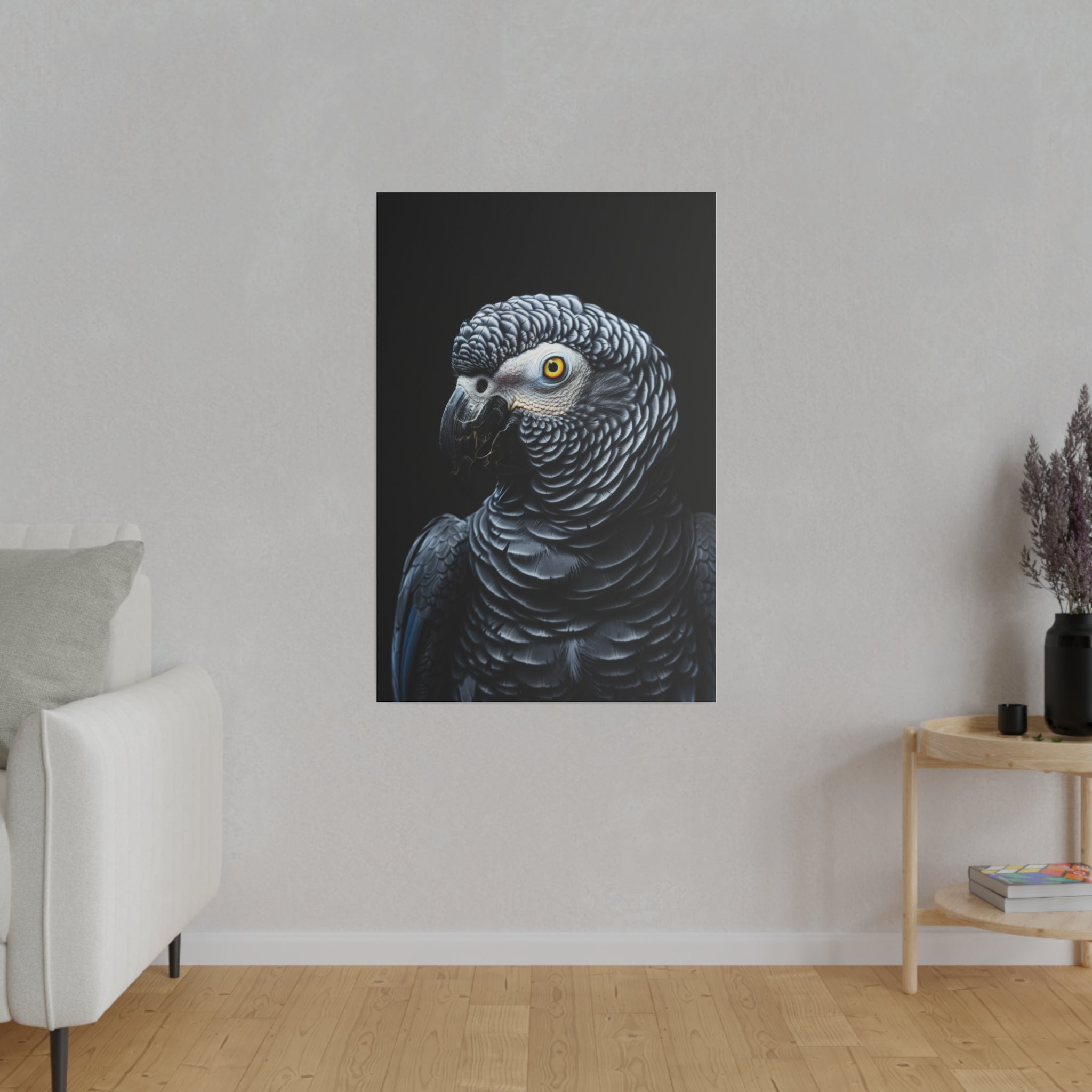 Grey Parrot - Wildlife Wall Art - Vertical Canvas - WA288