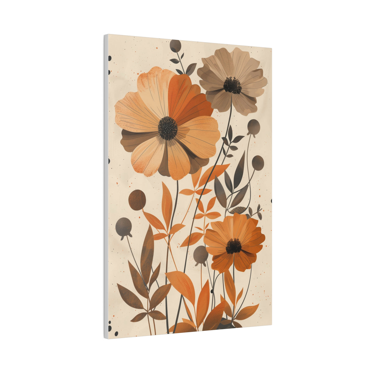 Flowers Wall Art - Botanical Wall Art - Vertical Canvas - WA59