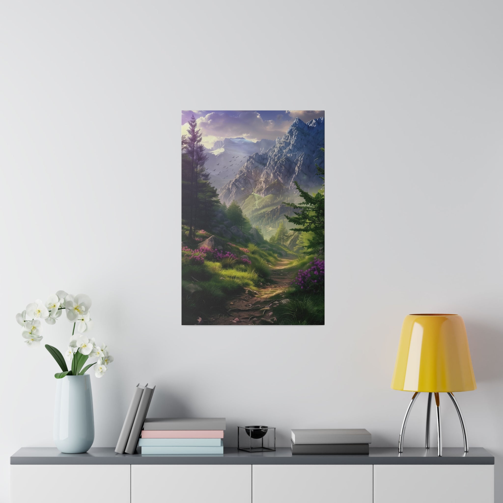 Mountain Wanderlust - Nature Wall Art - Vertical Canvas - WA320