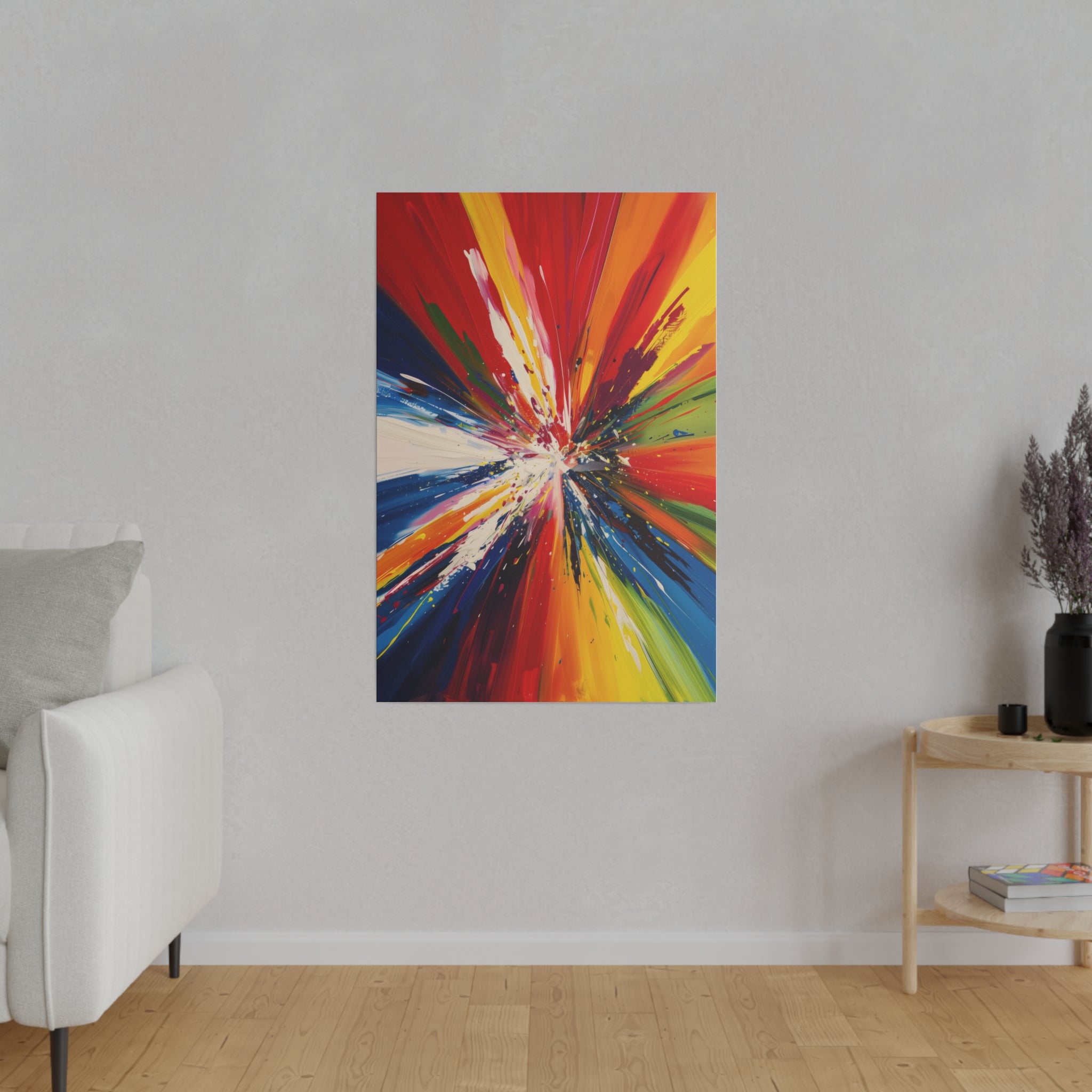 Color Burst - Abstract Wall Art - Vertical Canvas - WA236