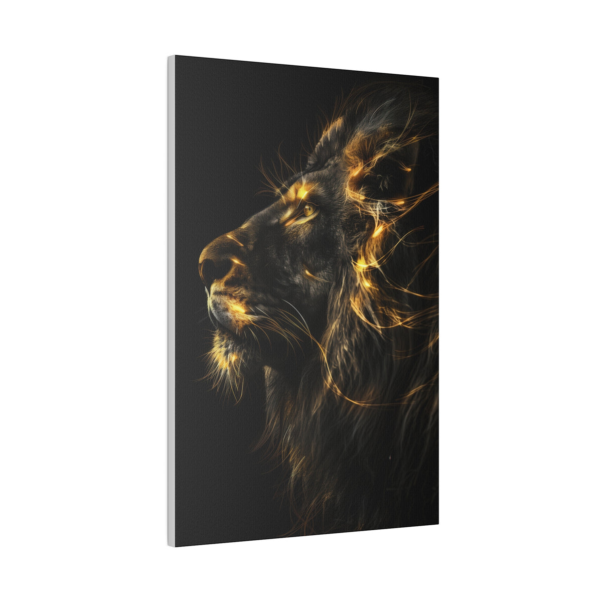 Luminous Lion - Wildlife Wall Art - Vertical Canvas - WA286