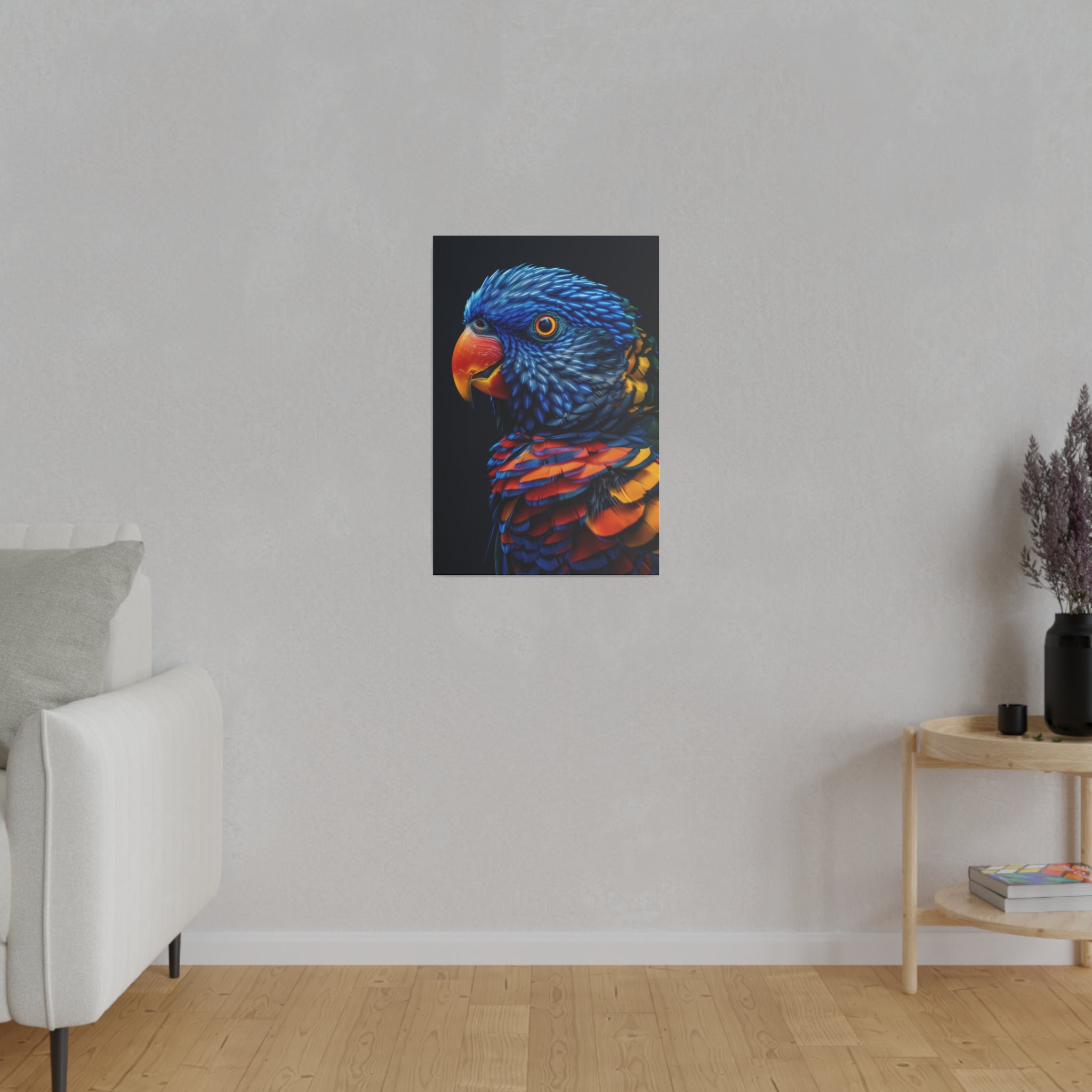 Blue Parrot - Wildlife Wall Art - Vertical Canvas - WA250