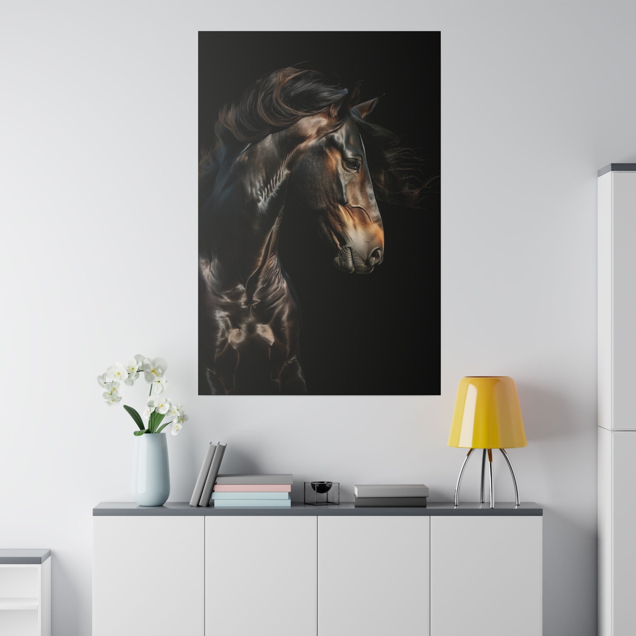 Beautiful Horse Portrait - Wildlife Wall Art - Vertical Canvas - WA246