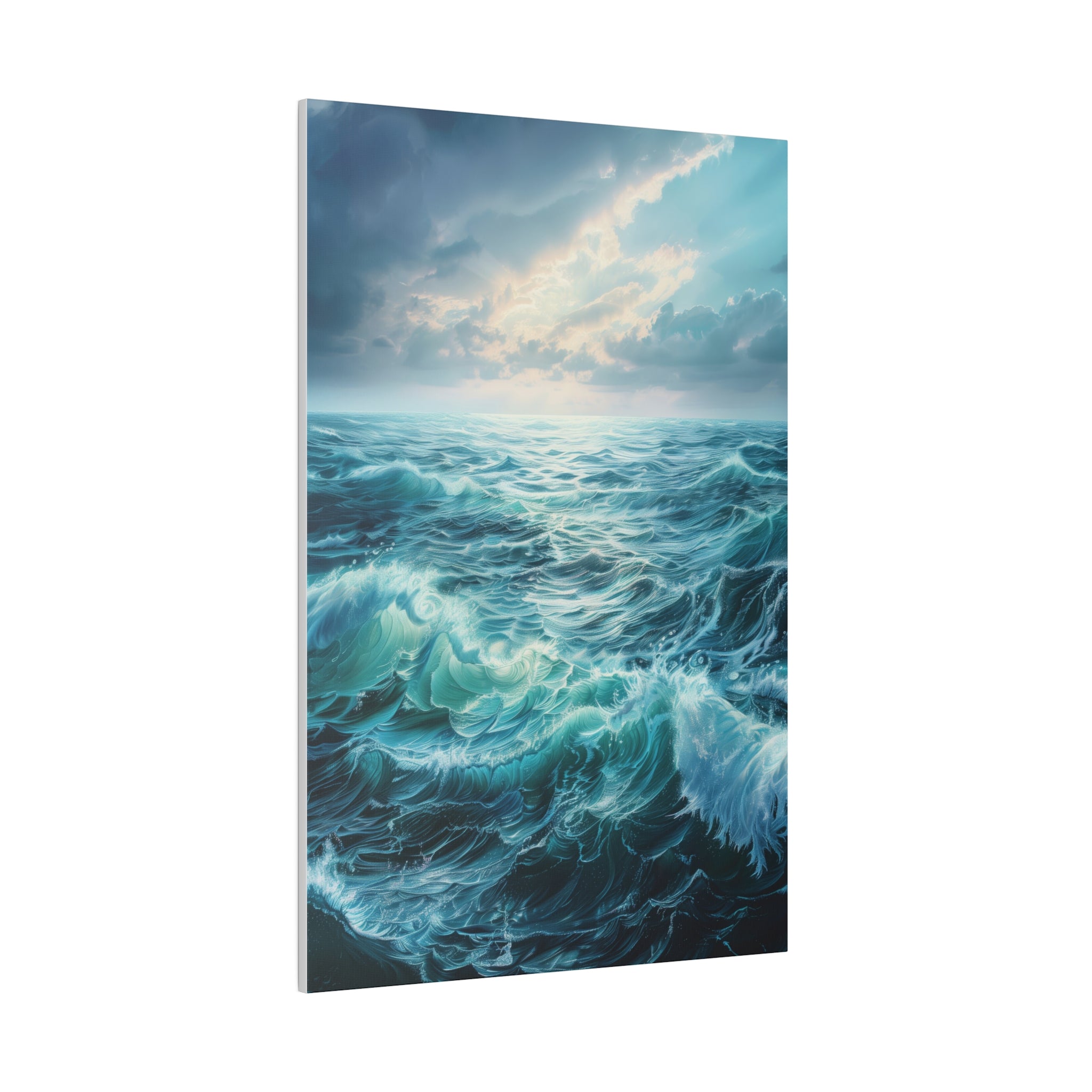 Ocean Waves Wall Art - Vertical Canvas - WA93