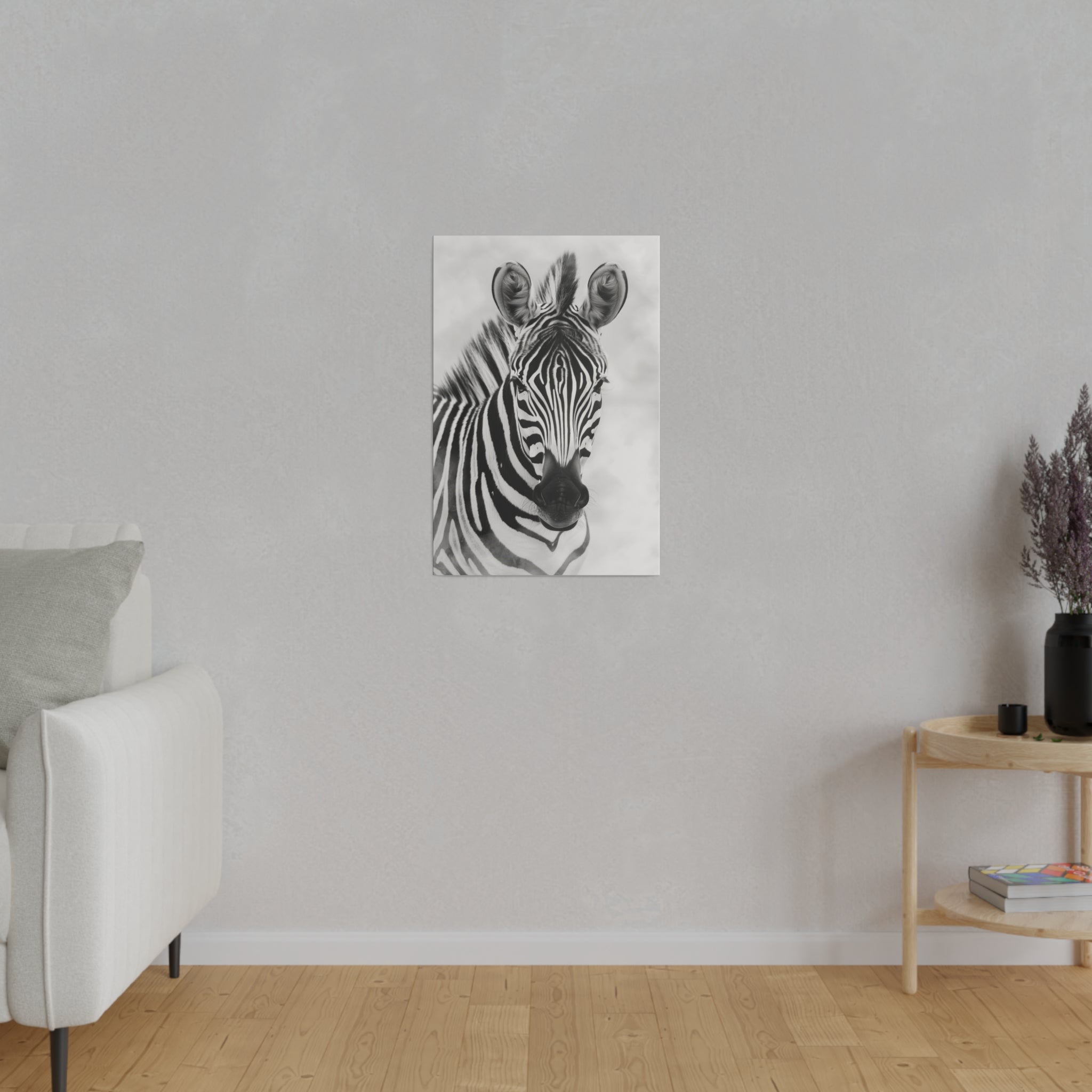 Enigmatic Zebra - Wildlife Wall Art - Vertical Canvas - WA263