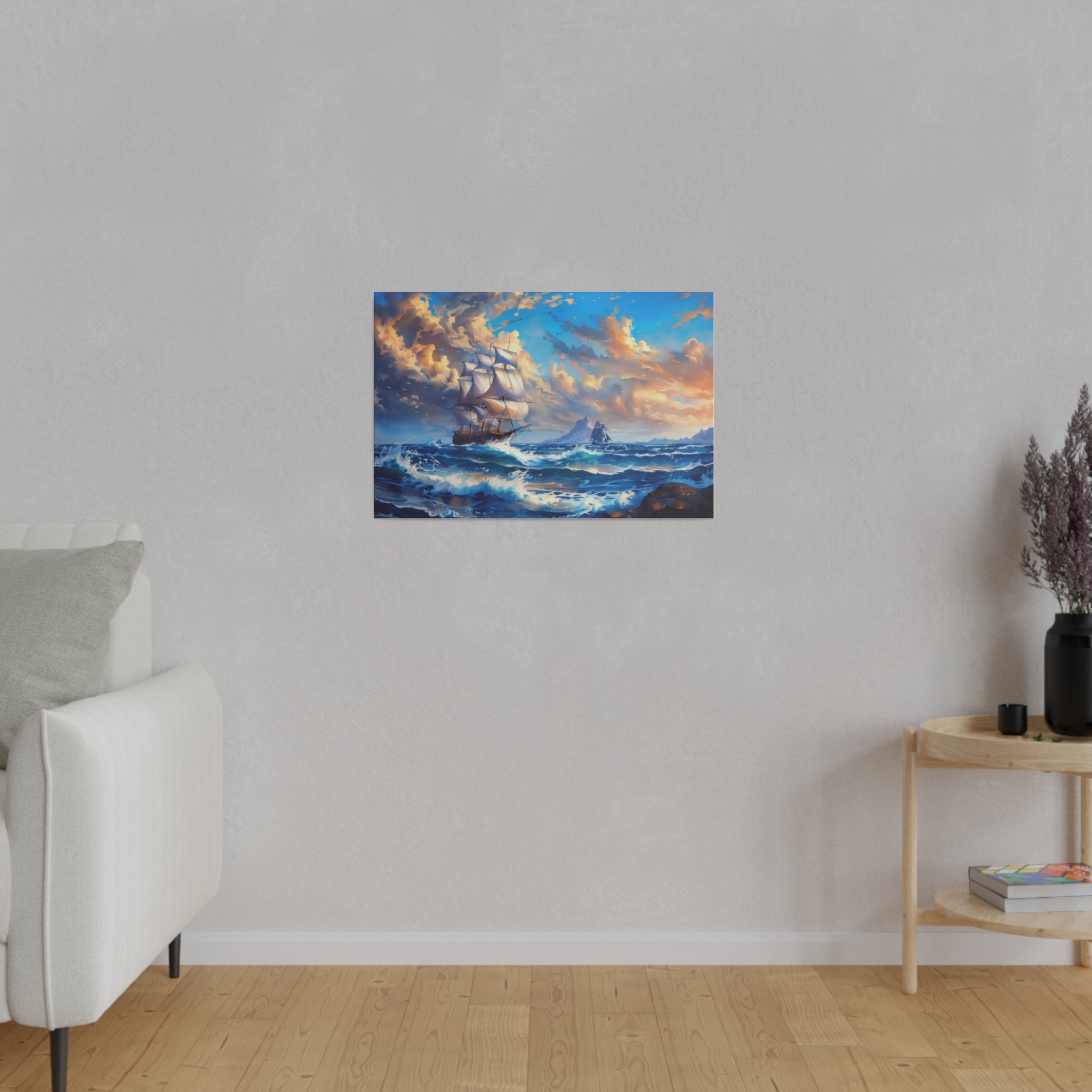 Ship Ocean Wall Art - Horizontal Canvas - WA179