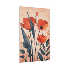 Flowers Wall Art - Botanical Wall Art - Vertical Canvas - WA42