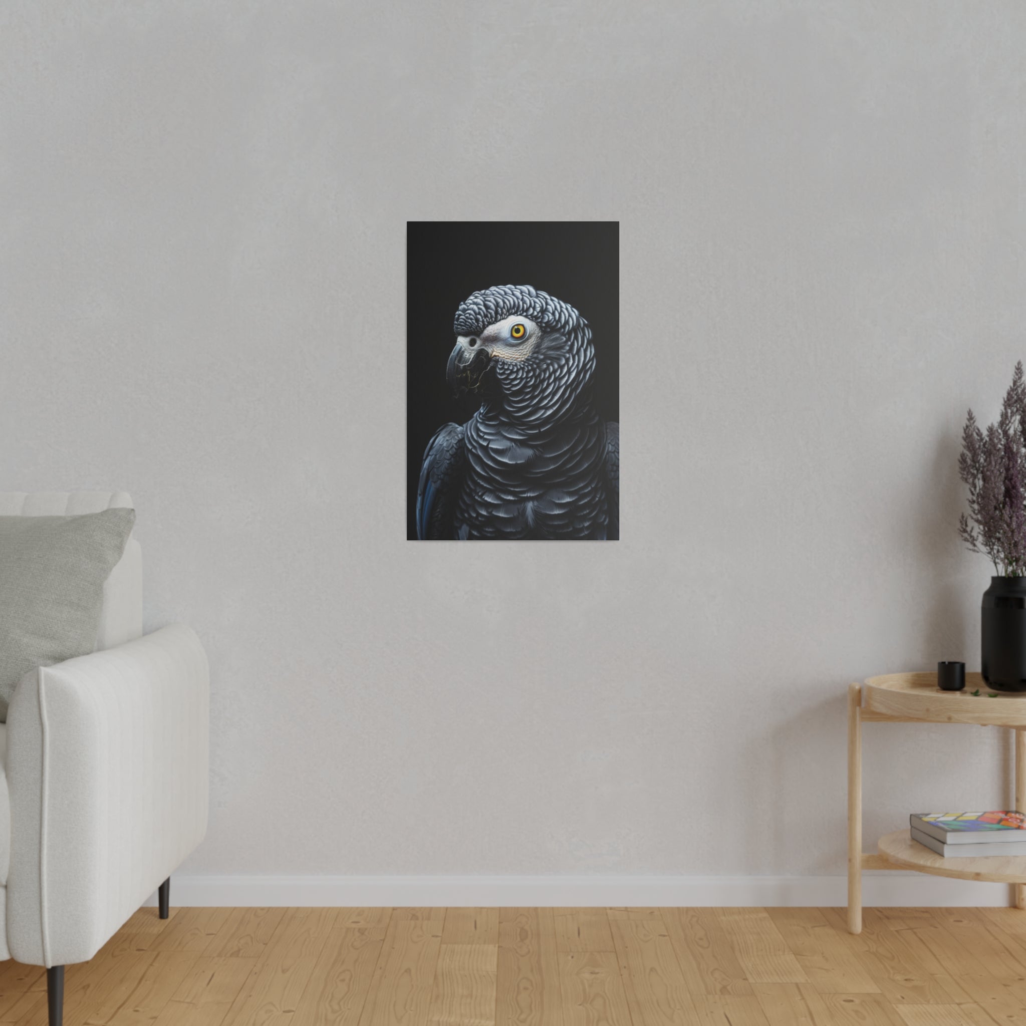 Grey Parrot - Wildlife Wall Art - Vertical Canvas - WA288