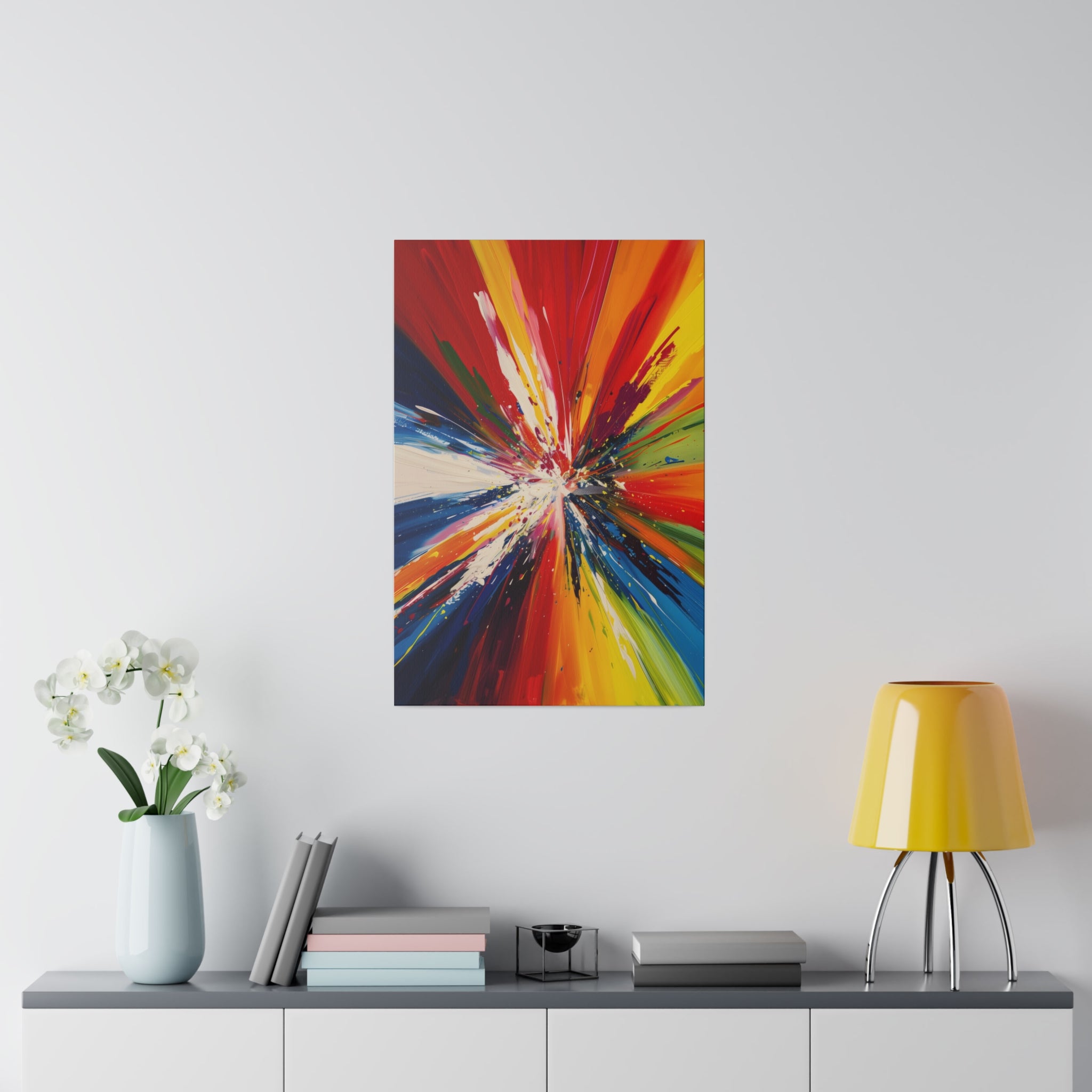 Color Burst - Abstract Wall Art - Vertical Canvas - WA236