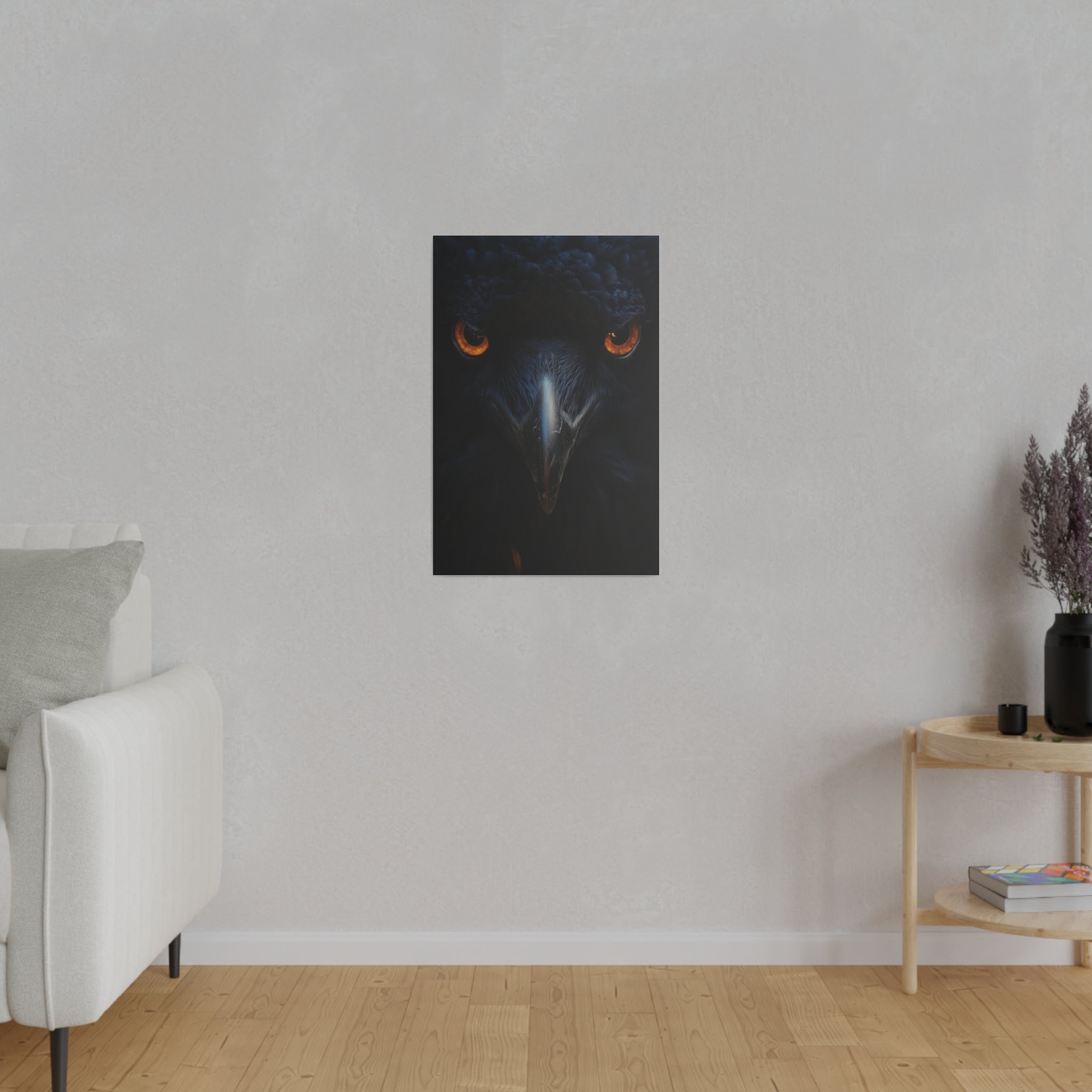 Raven's Veil - Wildlife Wall Art - Vertical Canvas - WA265