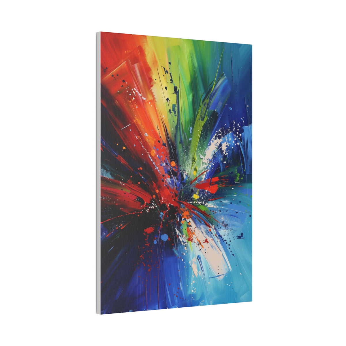 Vivid Eruption - Abstract Wall Art - Vertical Canvas - WA238