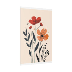 Flowers Wall Art - Botanical Wall Art - Vertical Canvas - WA39