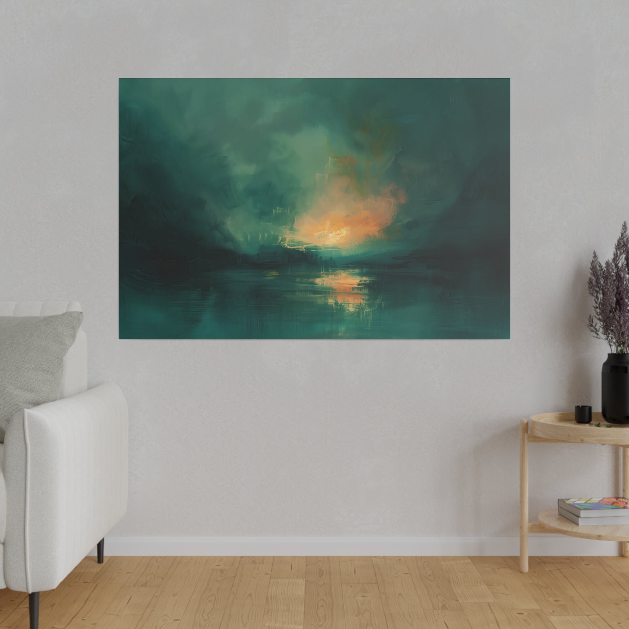 Serene Dusk - Abstract Wall Art - Horizontal Canvas - WA204