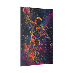 Basketball Player in Space Wall Art - Vertical Canvas - WA118