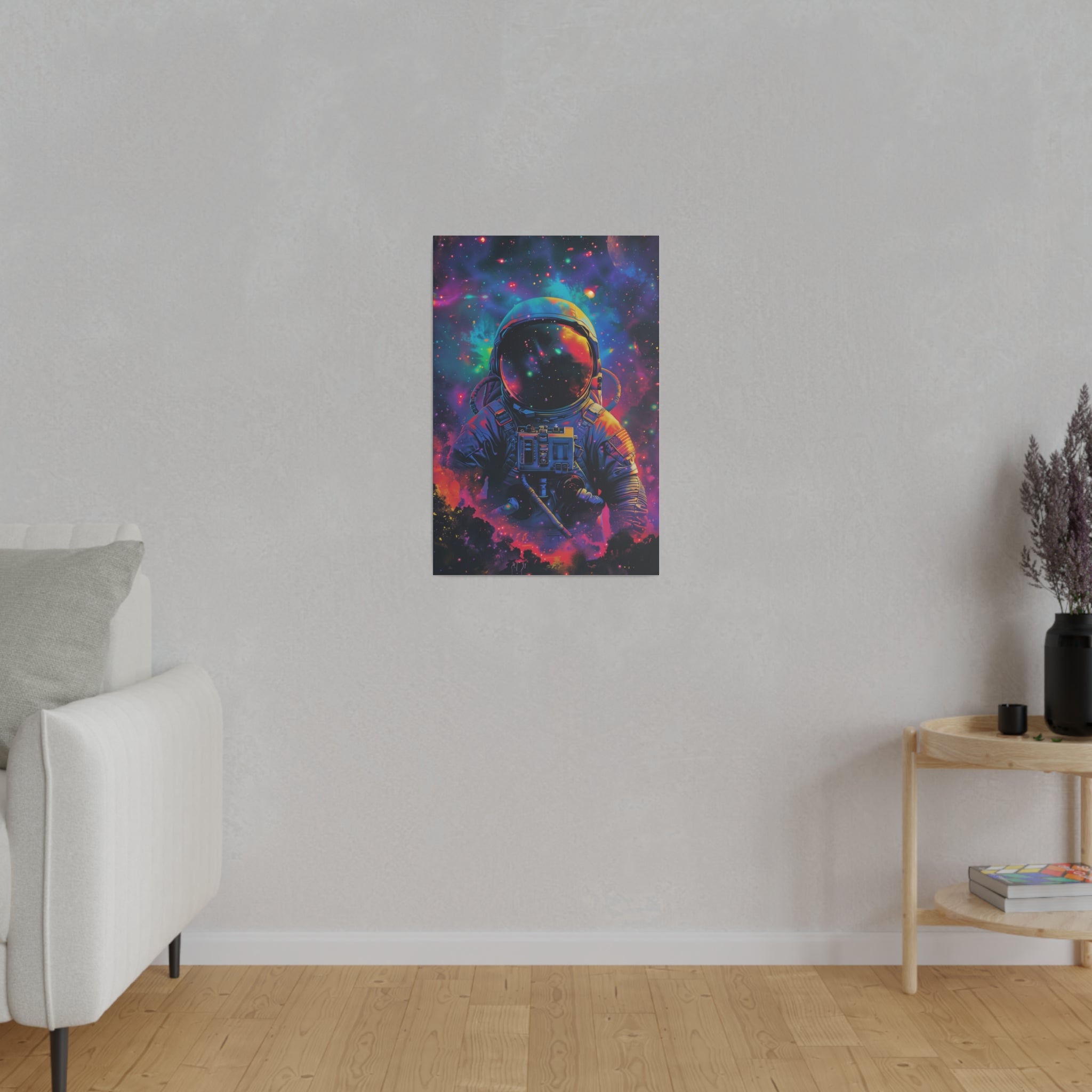 Astronaut in Space Wall Art - Vertical Canvas - WA140