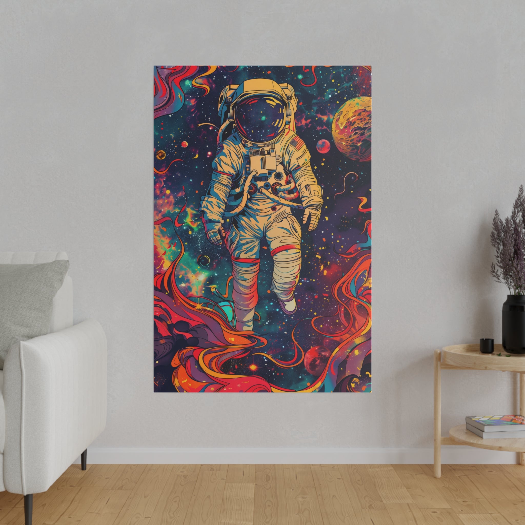 Astronaut in Space Wall Art - Vertical Canvas - WA119