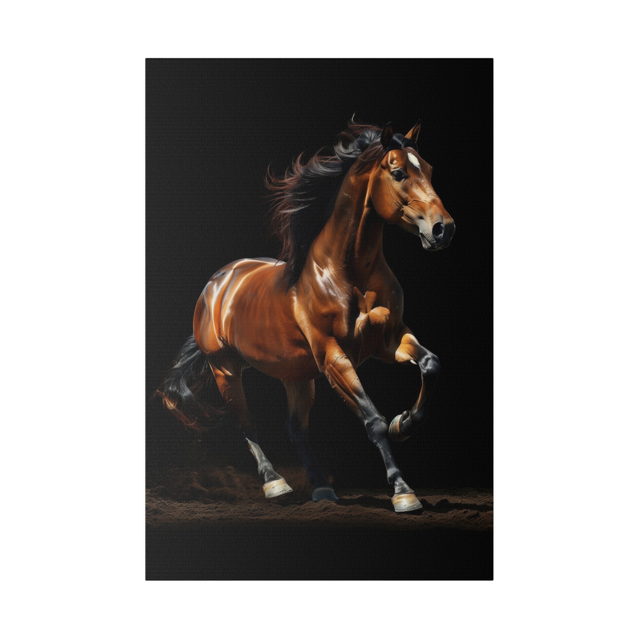 Galloping Horse - Wildlife Wall Art - Vertical Canvas - WA245