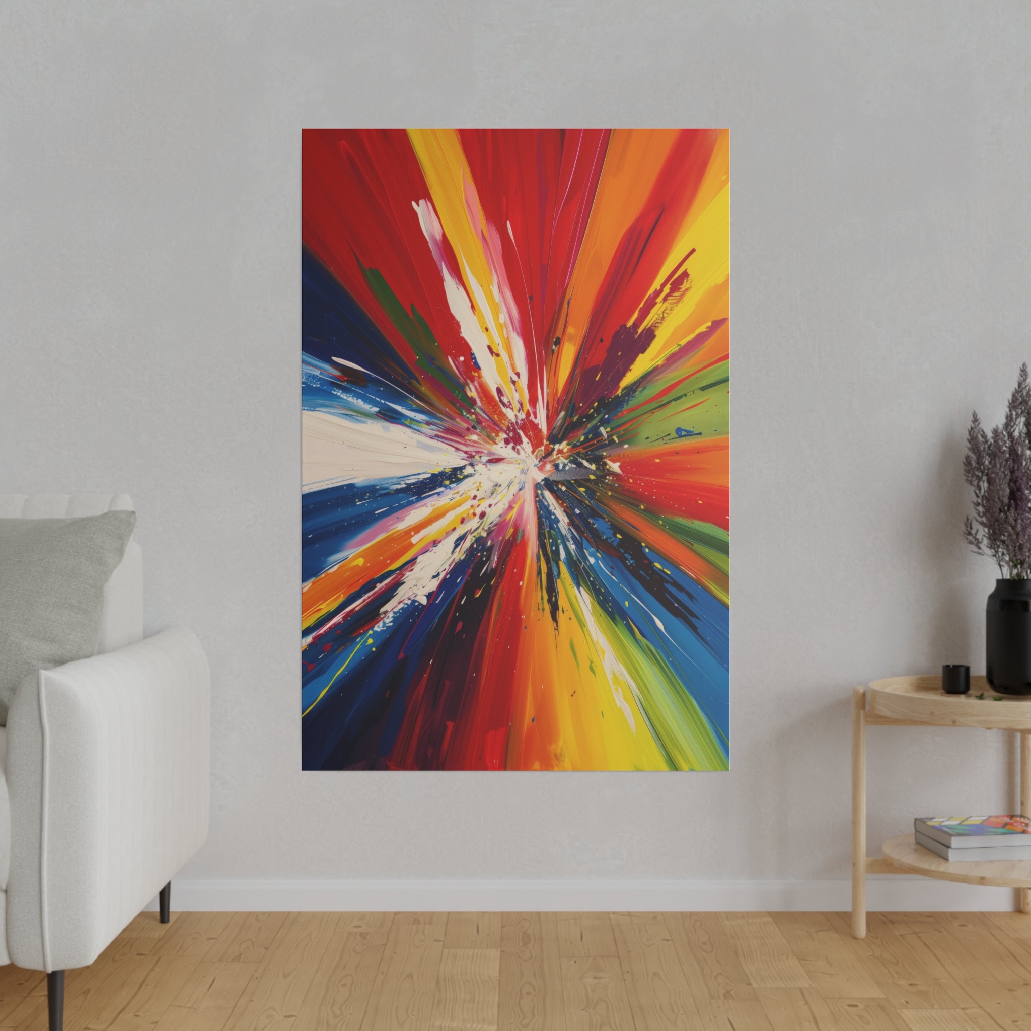 Color Burst - Abstract Wall Art - Vertical Canvas - WA236