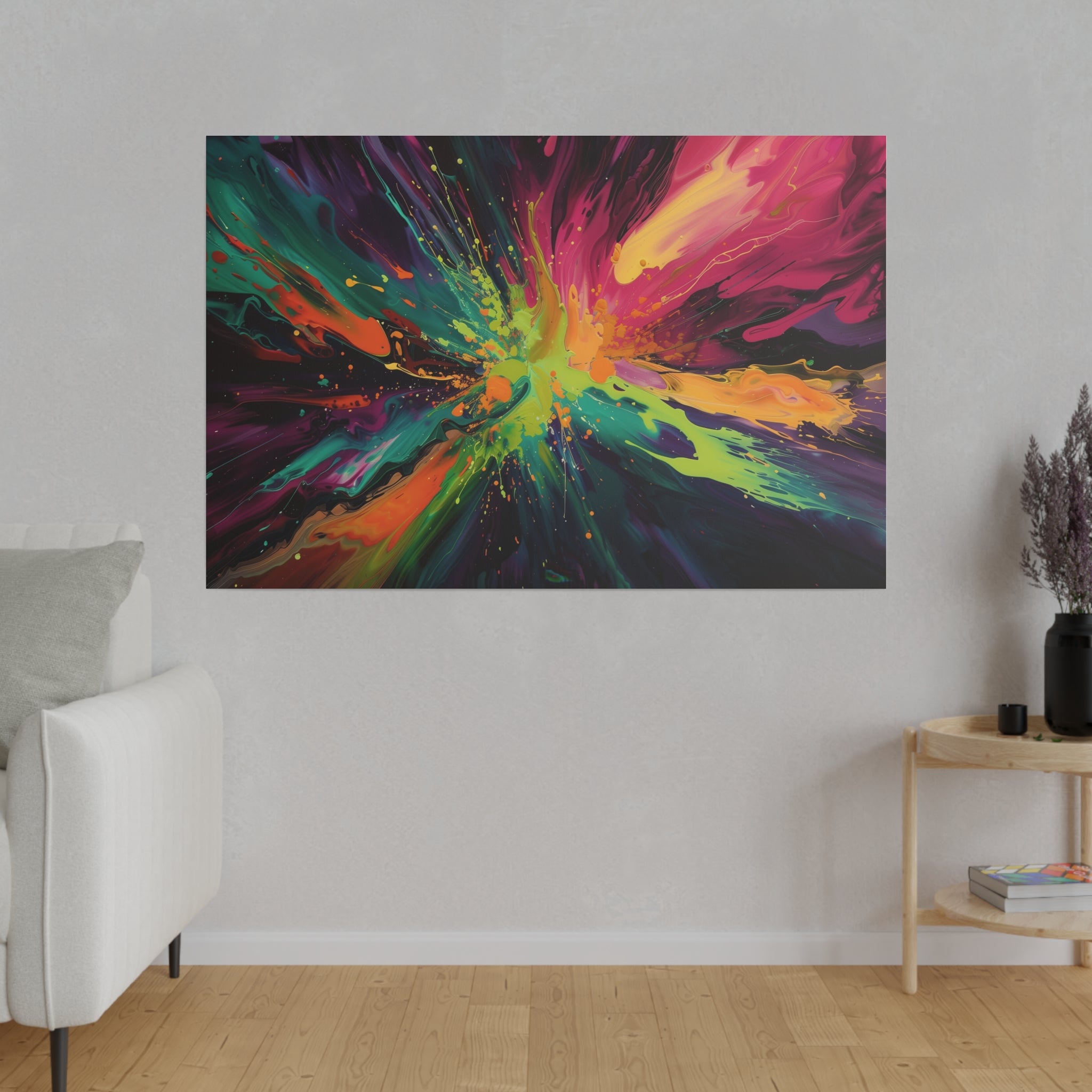 Explosive Symphony - Abstract Wall Art - Horizontal Canvas - WA214