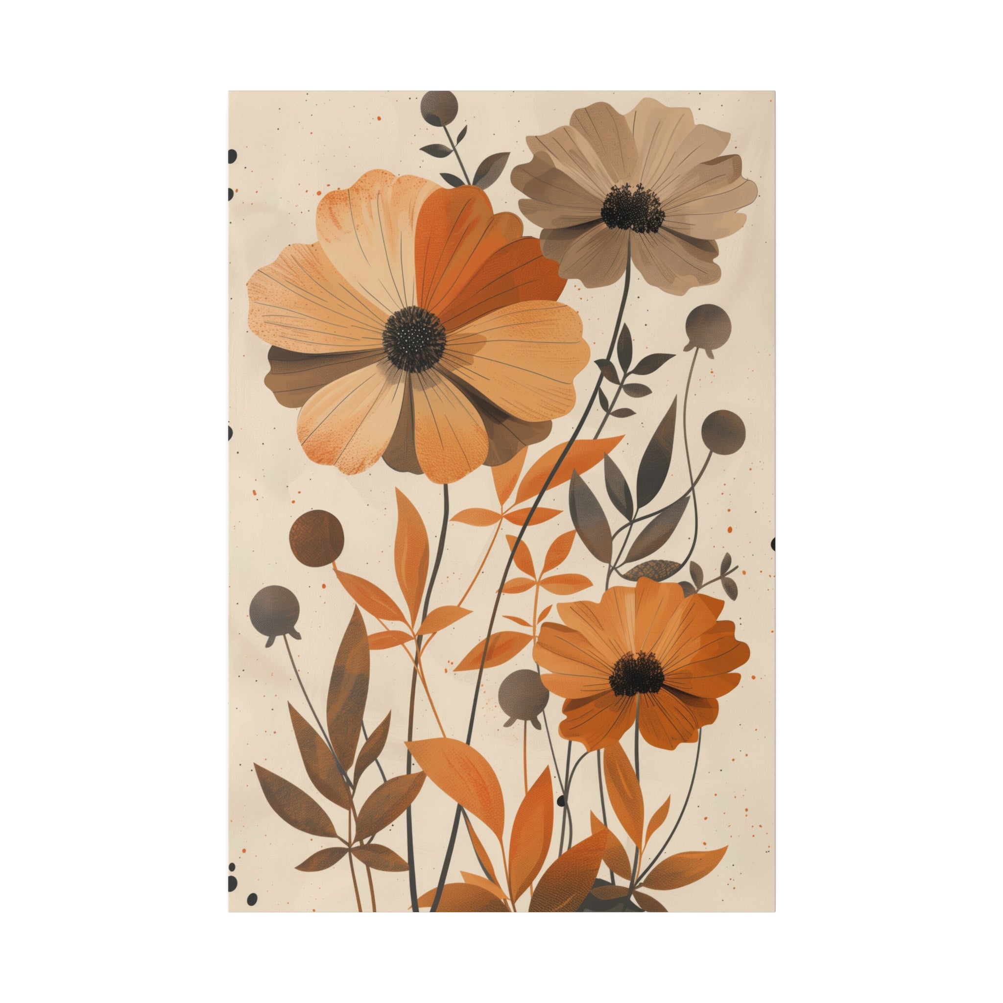 Flowers Wall Art - Botanical Wall Art - Vertical Canvas - WA59