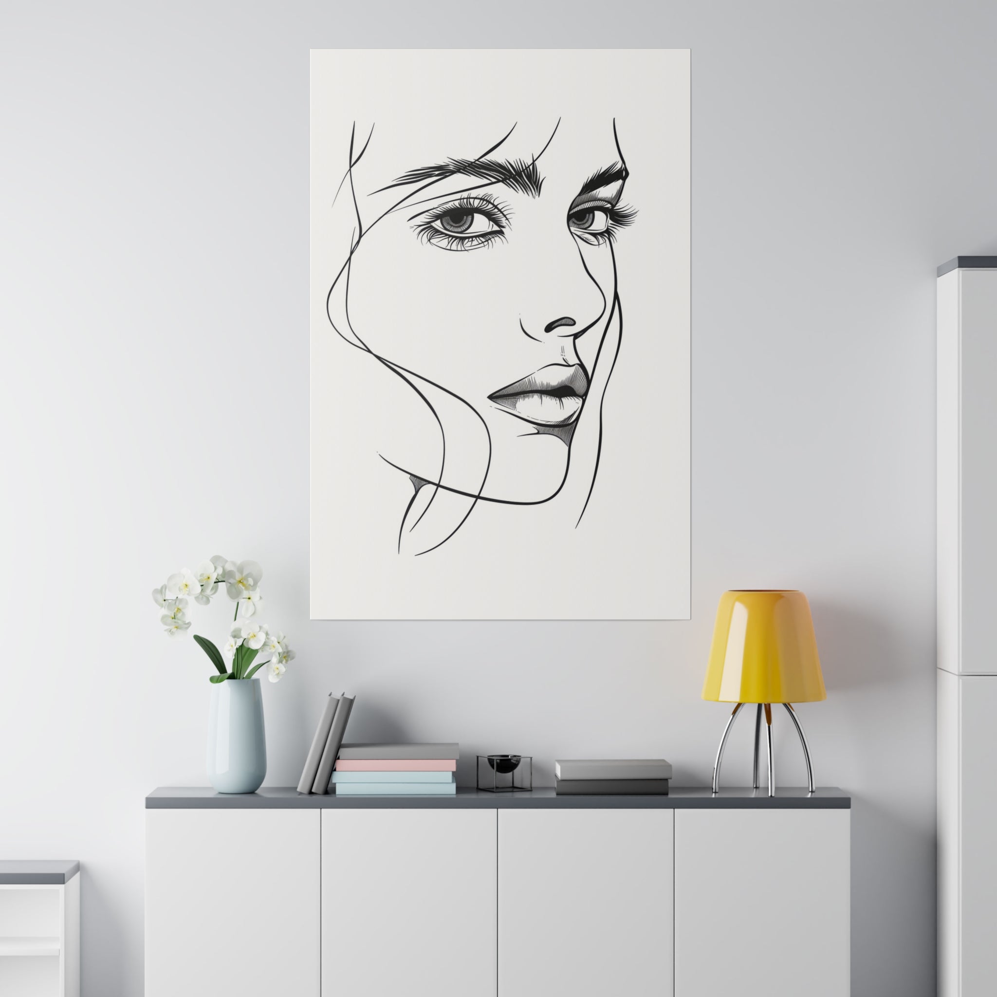 Beauty in Outlines - Abstract Wall Art - Vertical Canvas - WA237