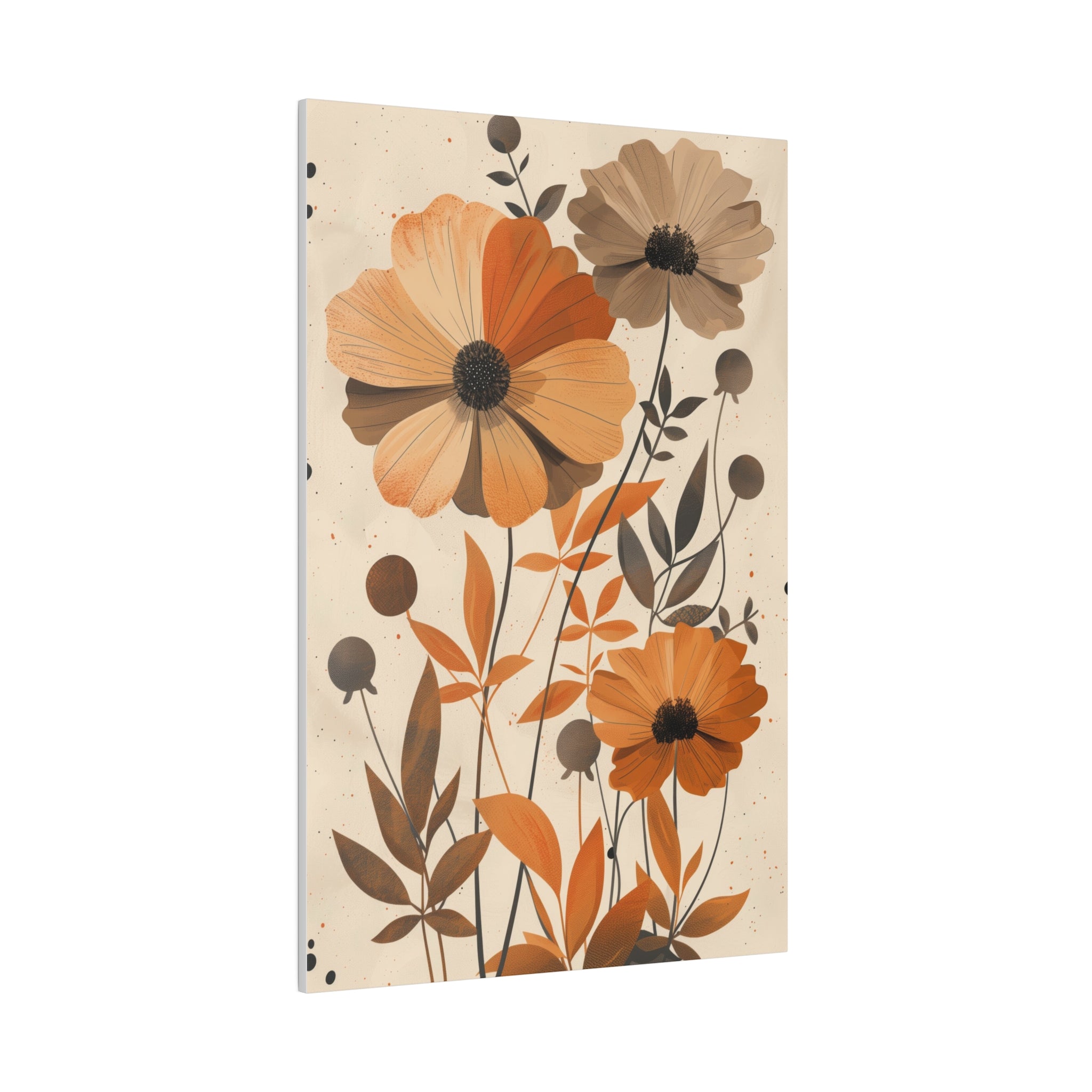 Flowers Wall Art - Botanical Wall Art - Vertical Canvas - WA59