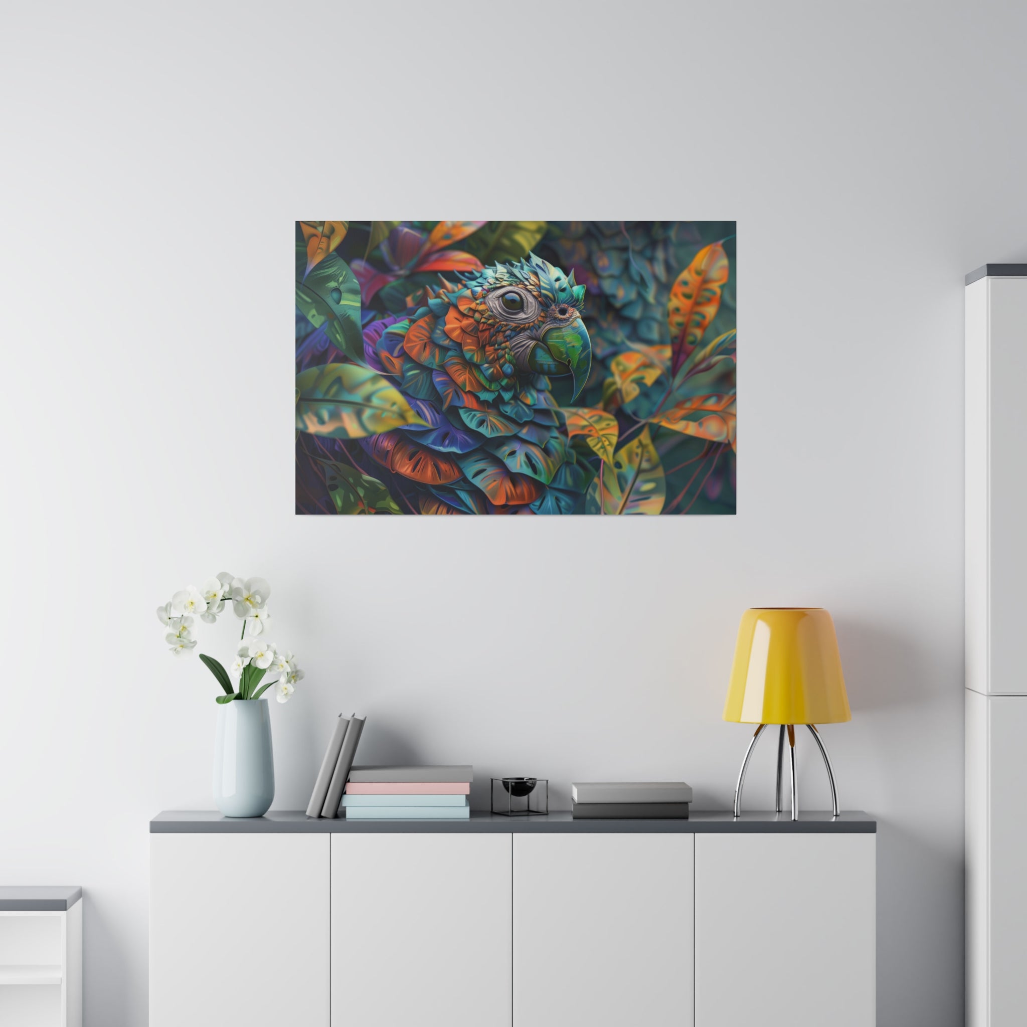 Parrot Fantasy Wall Art - Horizontal Canvas - WA162