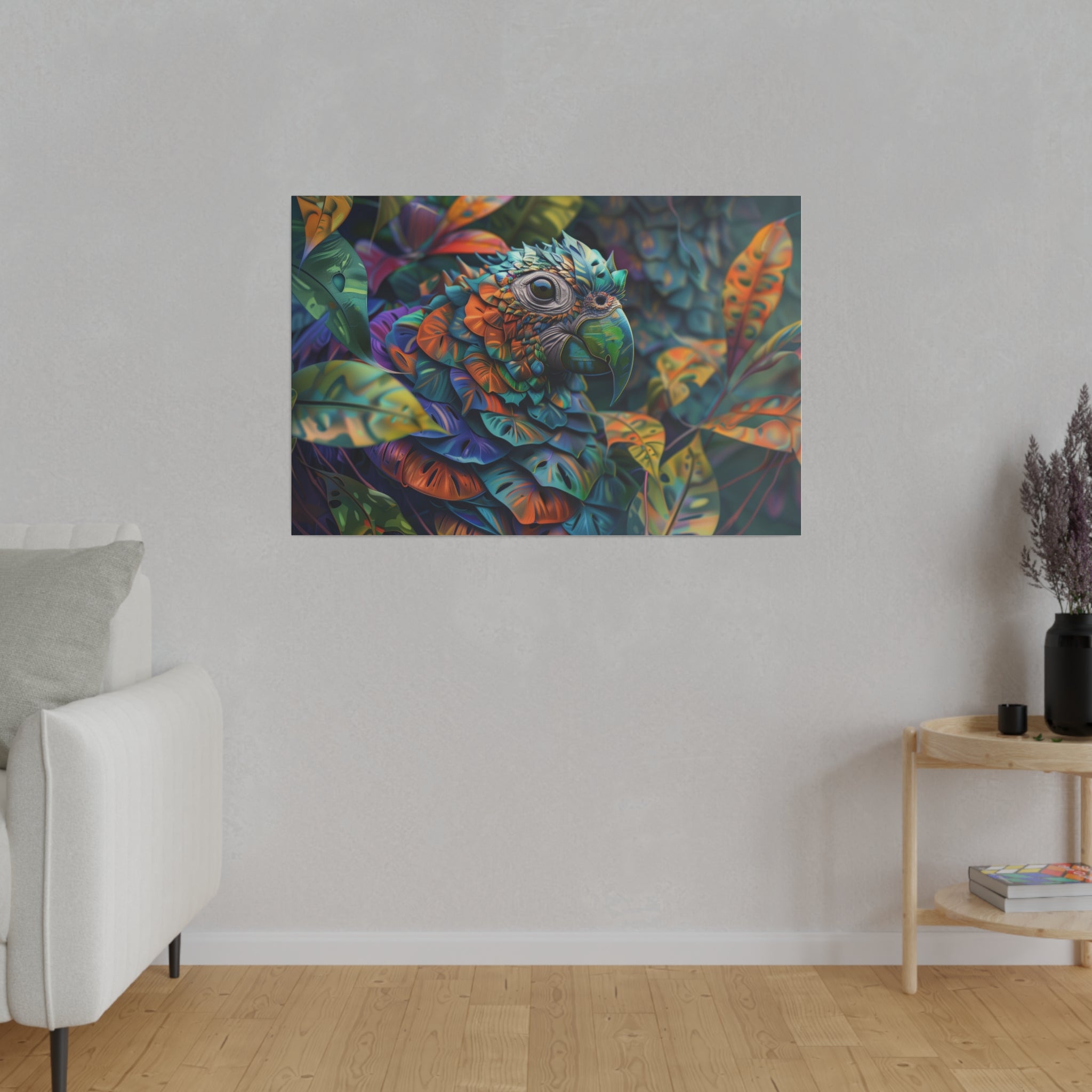 Parrot Fantasy Wall Art - Horizontal Canvas - WA162