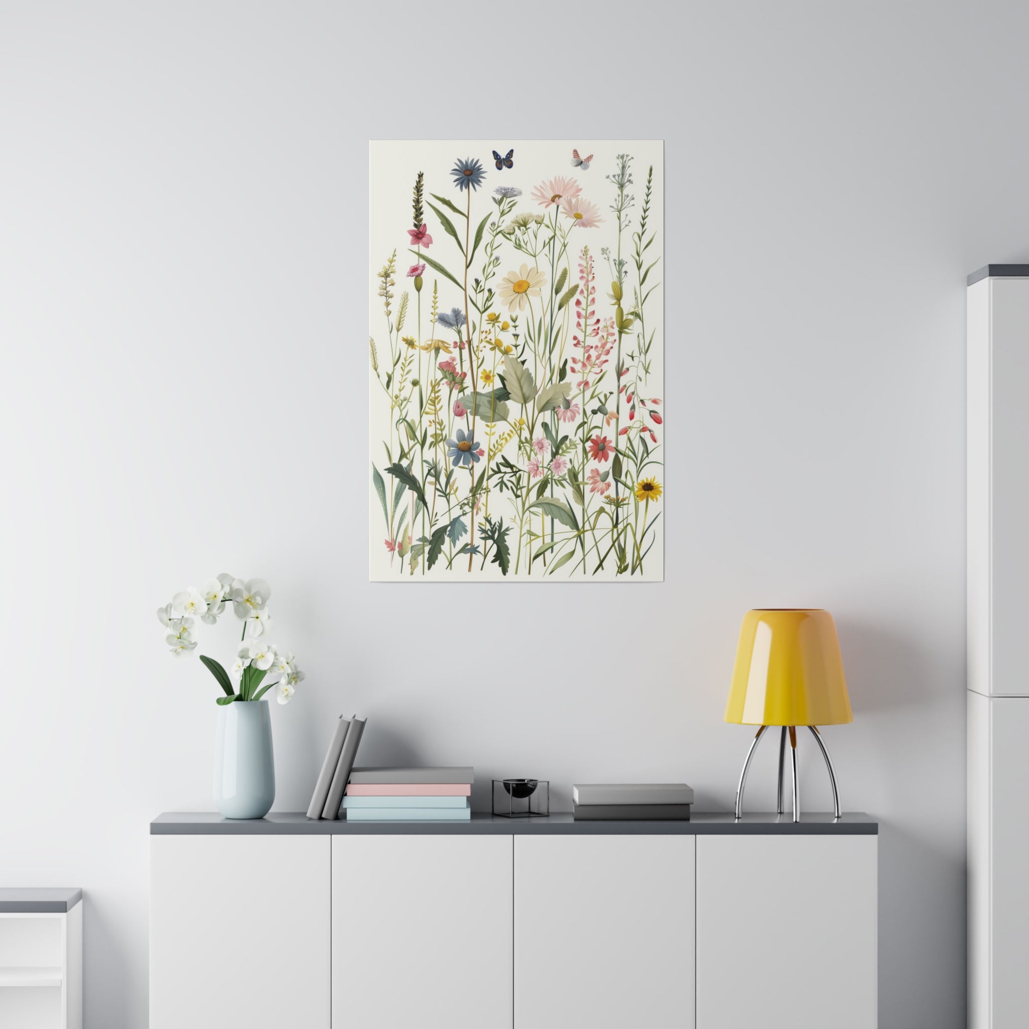 Flowers Wall Art - Botanical Wall Art - Vertical Canvas - WA54