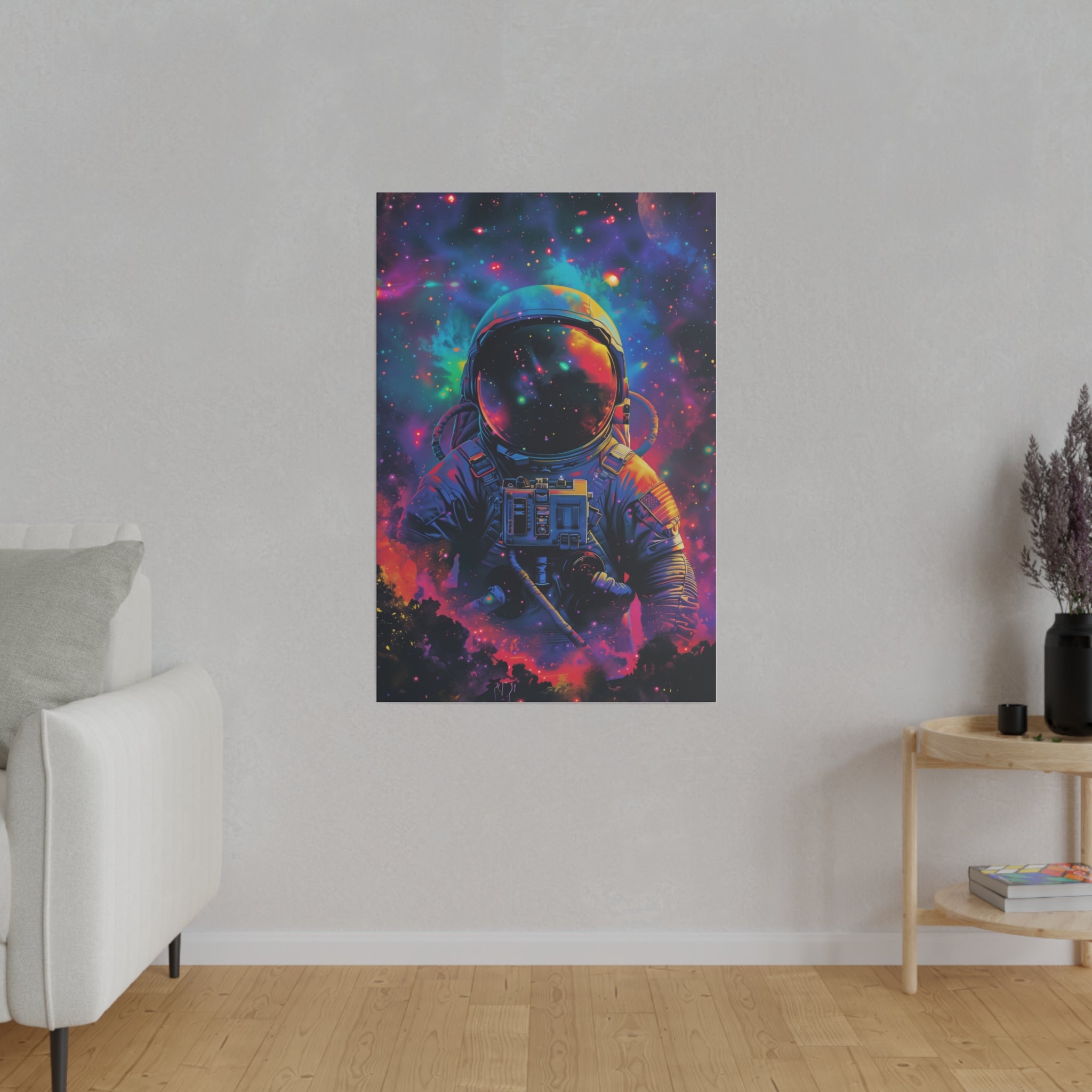 Astronaut in Space Wall Art - Vertical Canvas - WA140