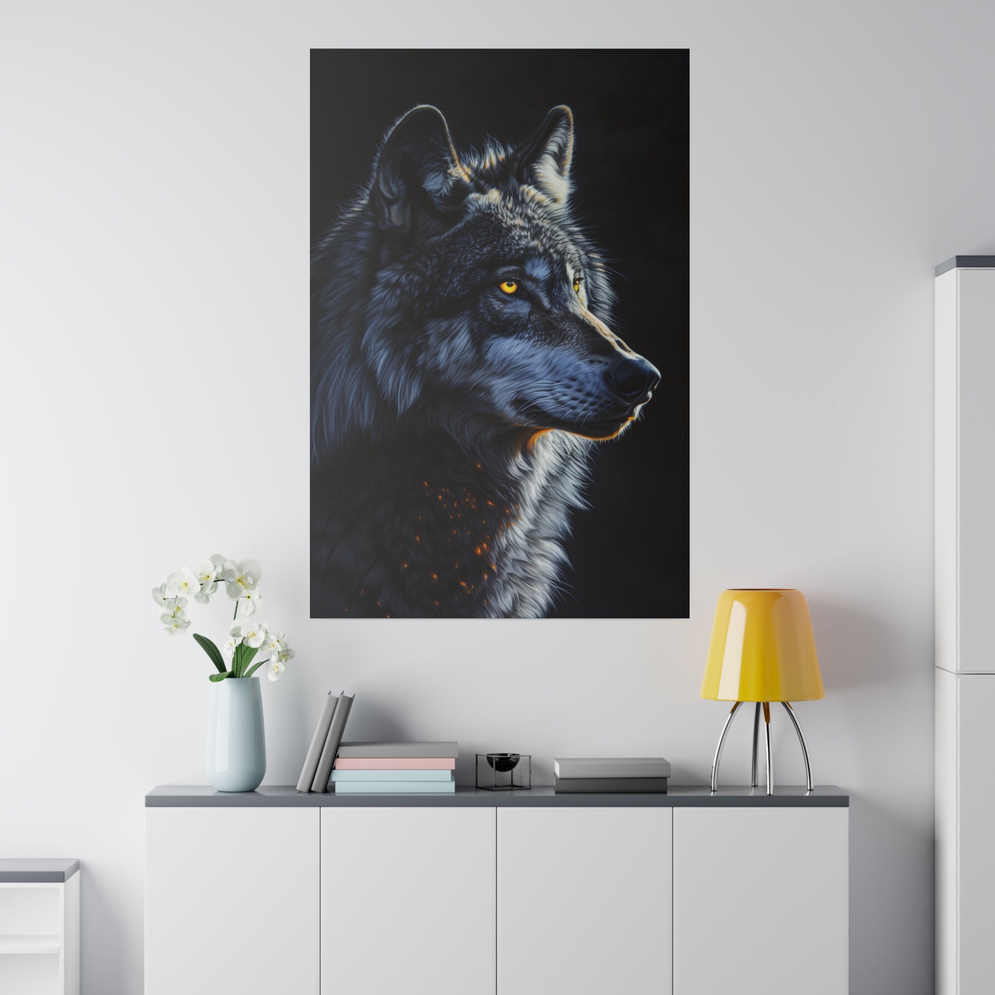 Wolf's Gaze - Wildlife Wall Art - Vertical Canvas - WA258