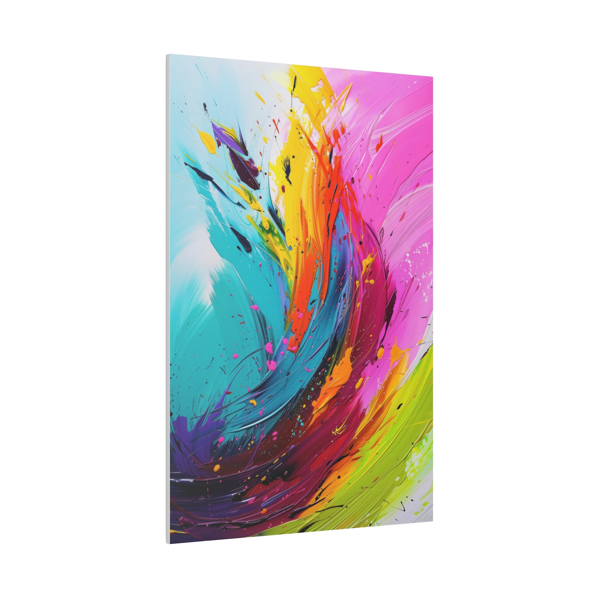 Paint Swirl - Abstract Wall Art - Vertical Canvas - WA233