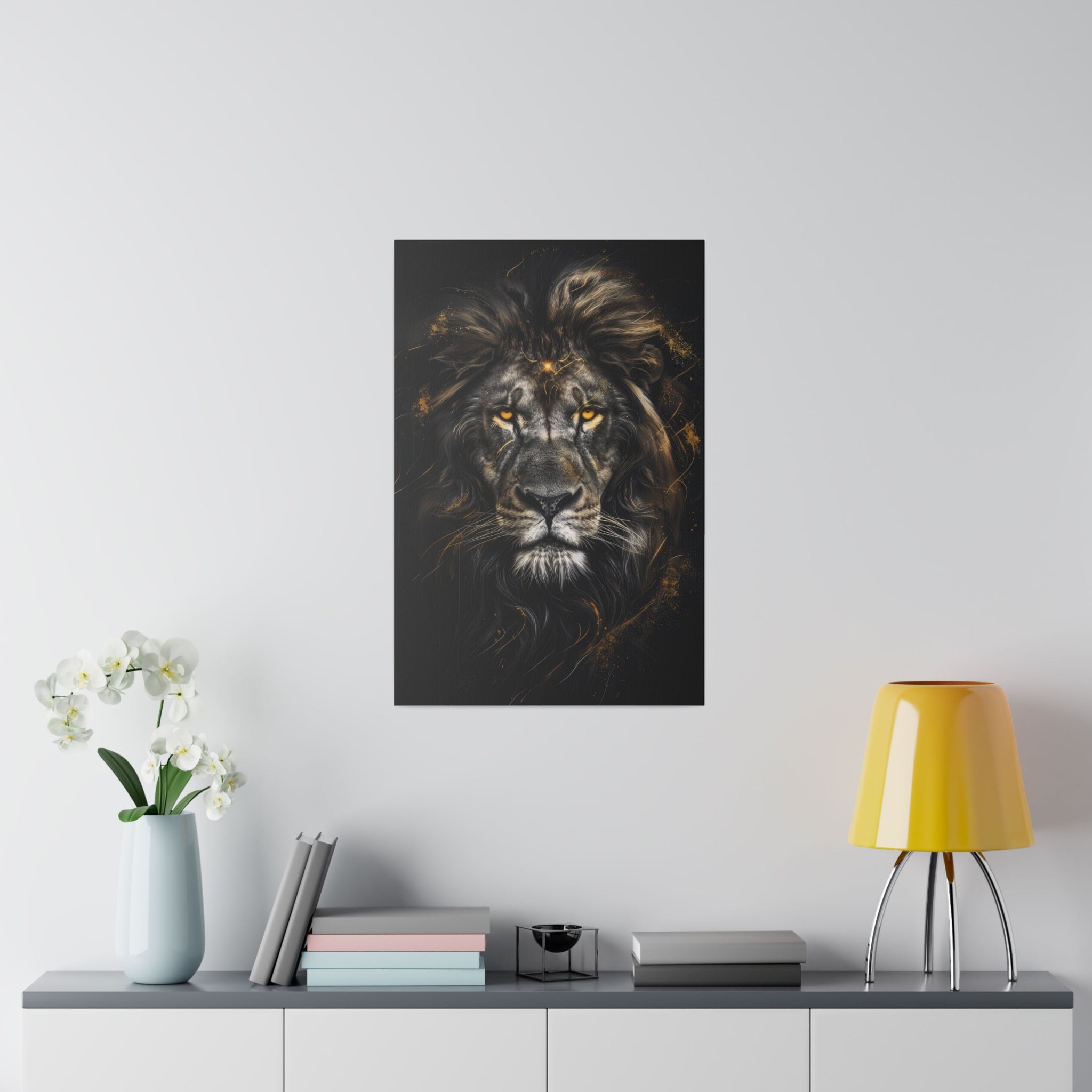 Lion of Light - Wildlife Wall Art - Vertical Canvas - WA255