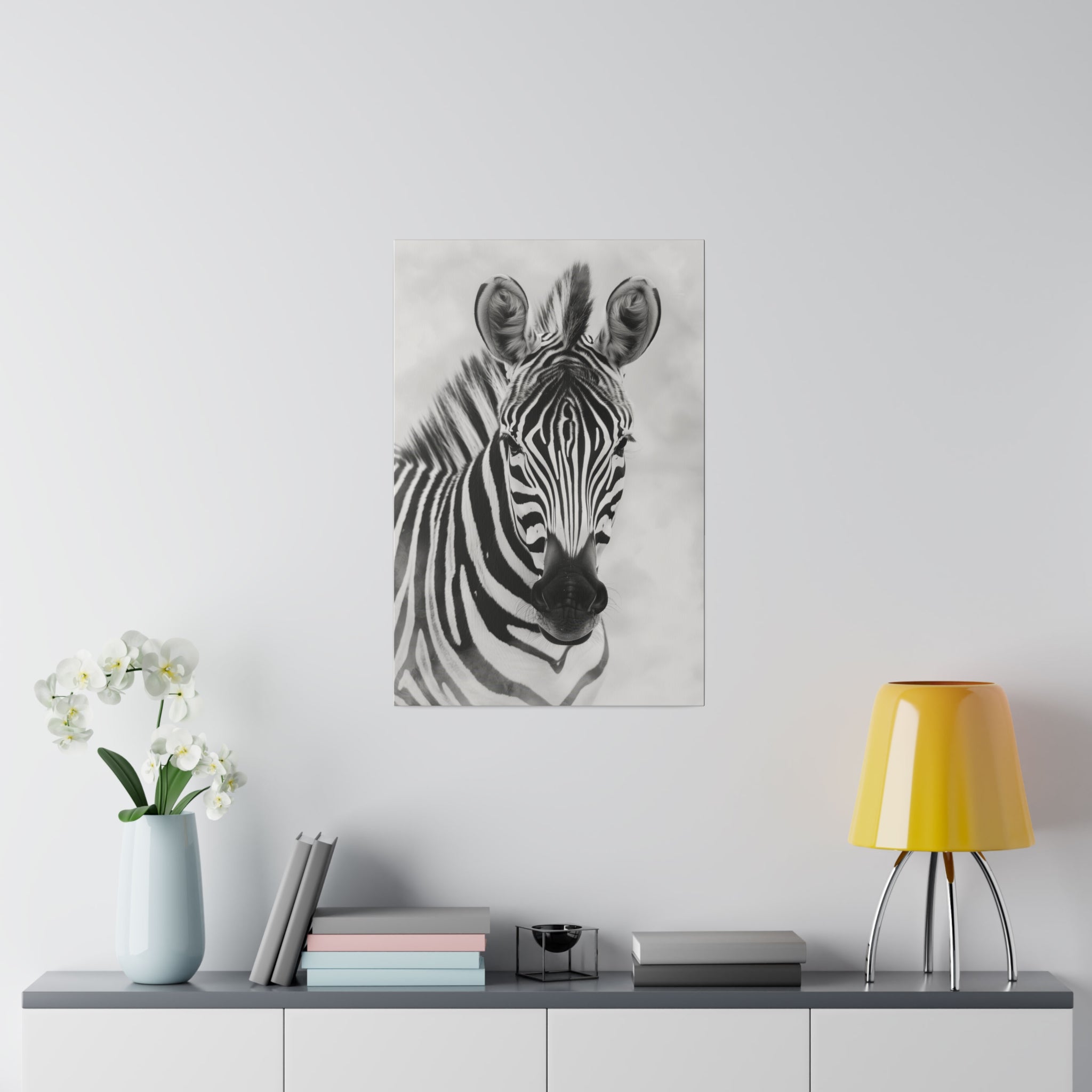 Enigmatic Zebra - Wildlife Wall Art - Vertical Canvas - WA263