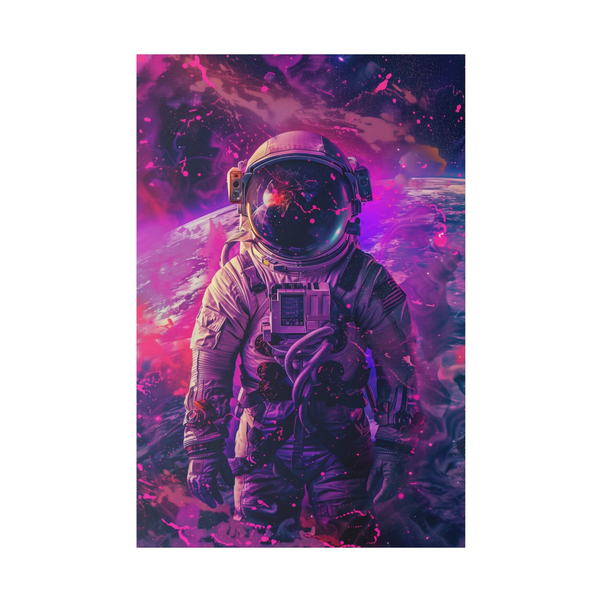 Astronaut in Space Wall Art - Vertical Canvas - WA138