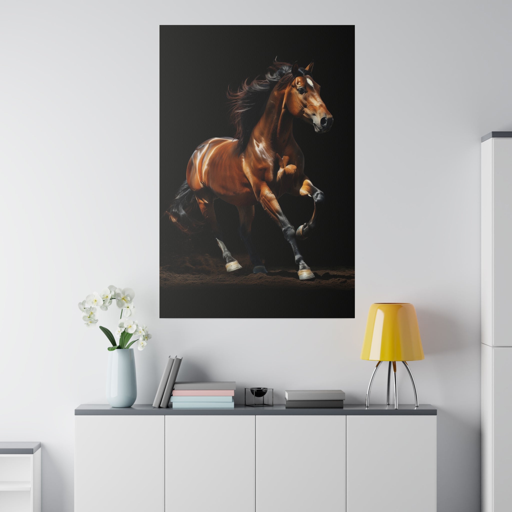 Galloping Horse - Wildlife Wall Art - Vertical Canvas - WA245