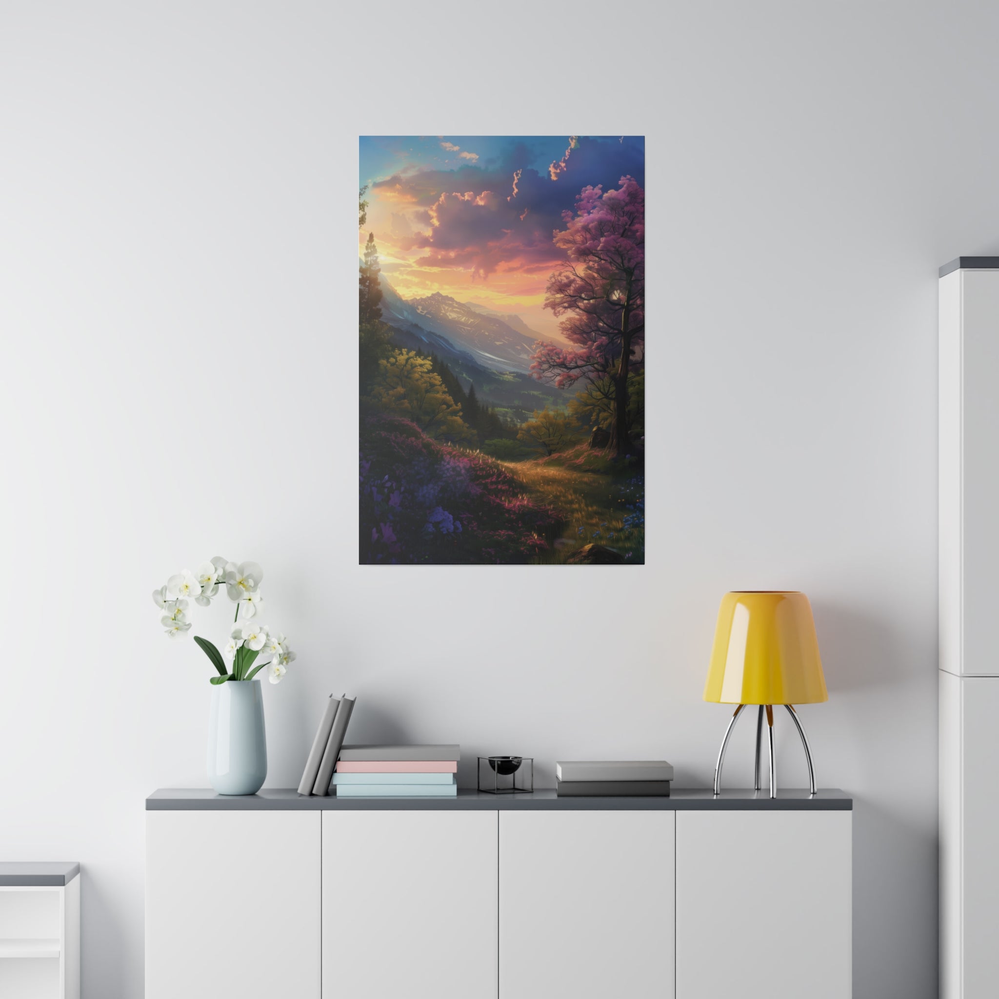 Enchanted Mountain Trail - Nature Wall Art - Vertical Canvas - WA323