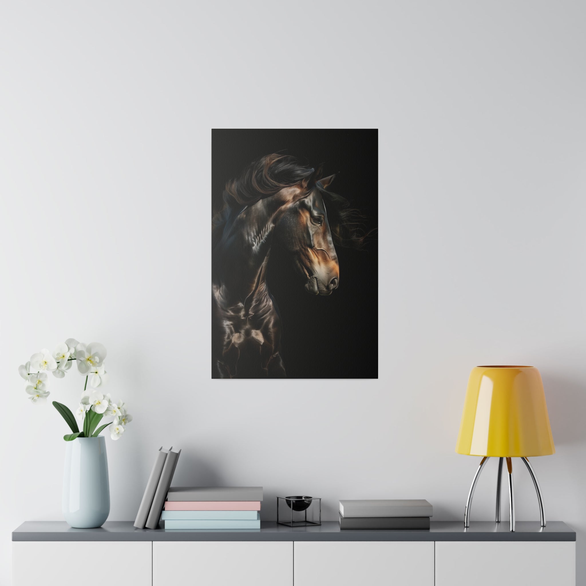 Beautiful Horse Portrait - Wildlife Wall Art - Vertical Canvas - WA246