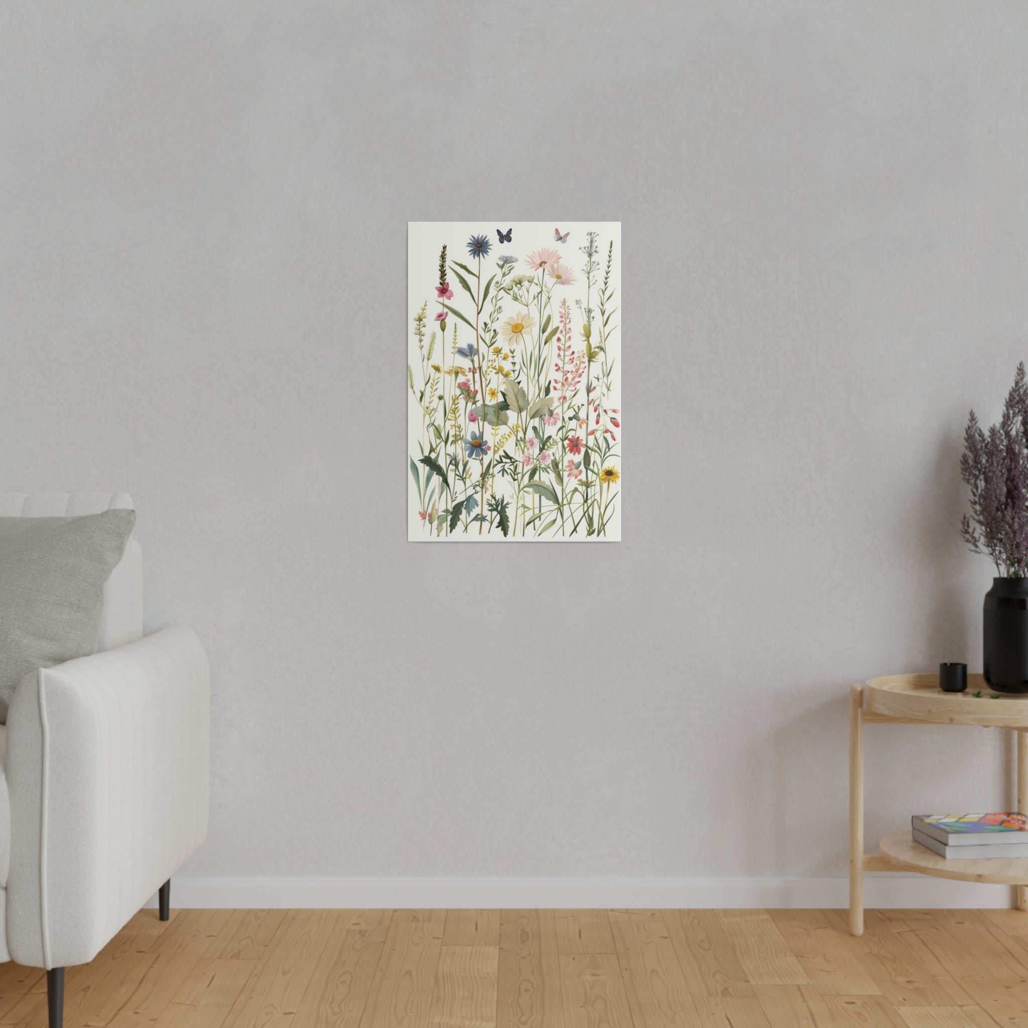 Flowers Wall Art - Botanical Wall Art - Vertical Canvas - WA54