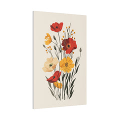 Flowers Wall Art - Botanical Wall Art - Vertical Canvas - WA43