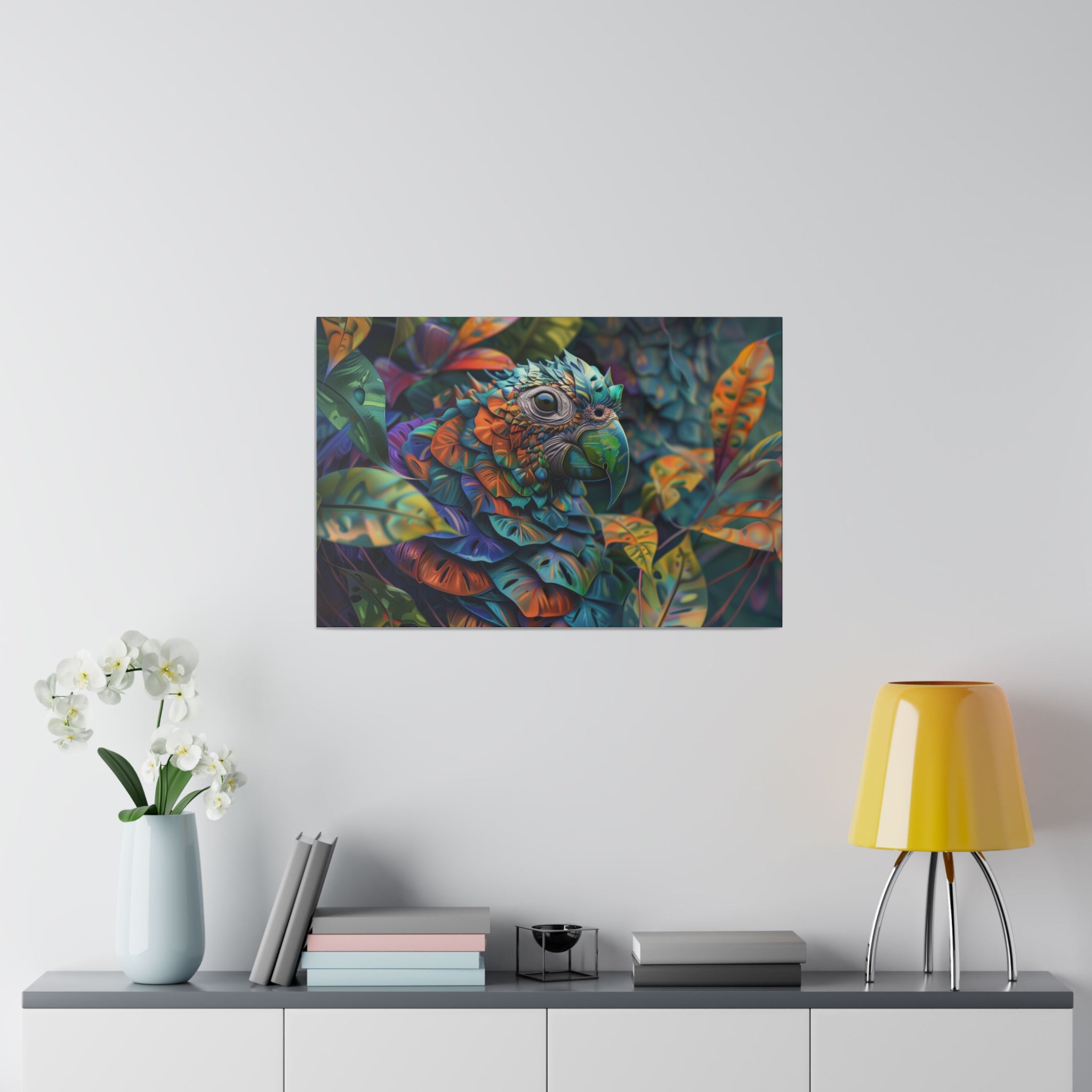 Parrot Fantasy Wall Art - Horizontal Canvas - WA162