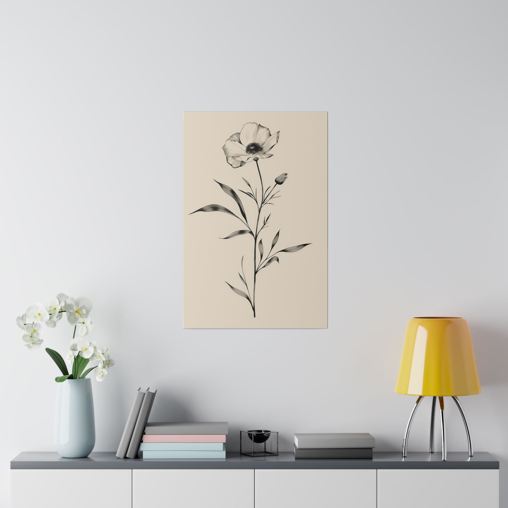 Flowers Wall Art - Botanical Wall Art - Vertical Canvas - WA50