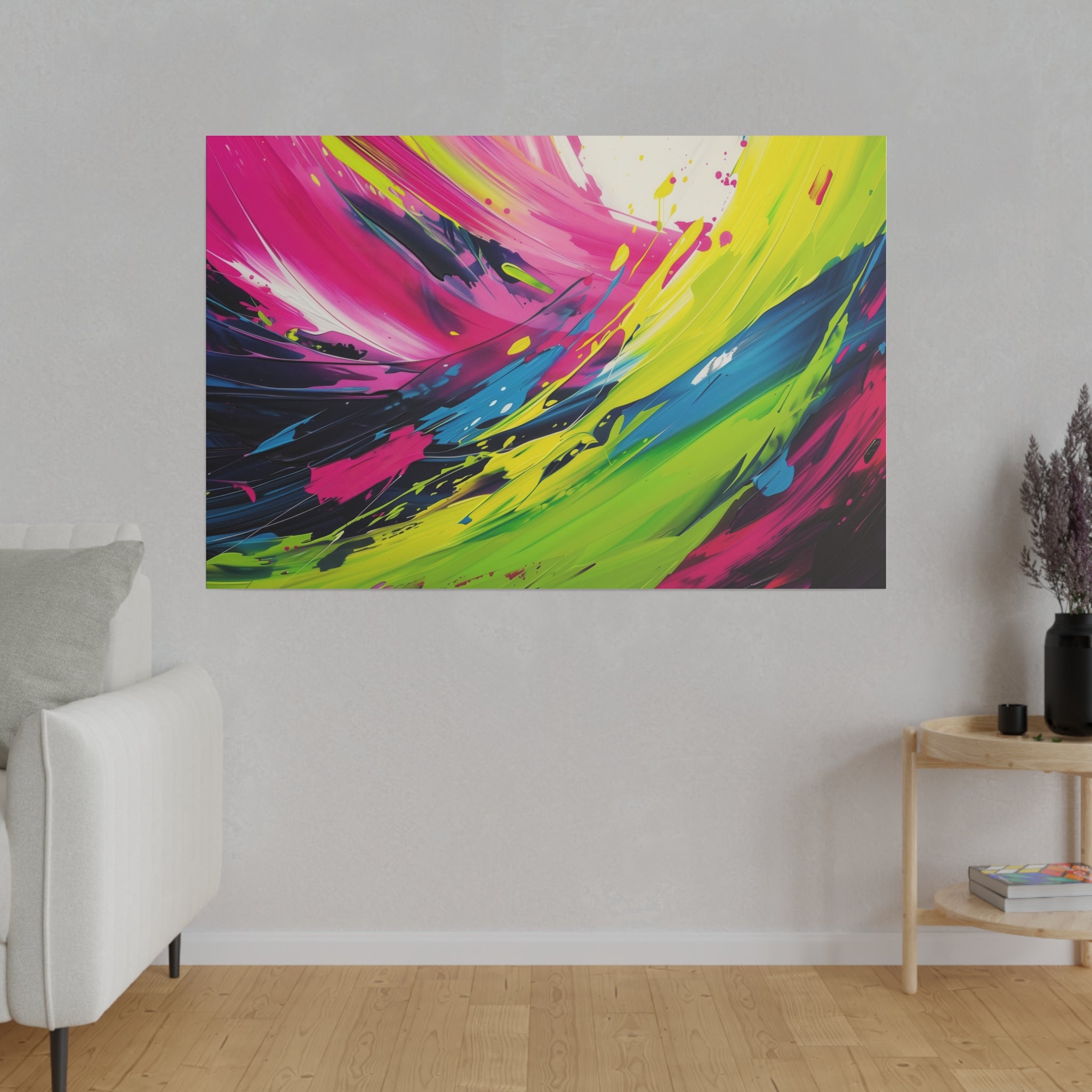 Vibrant Swirls - Abstract Wall Art - Horizontal Canvas - WA212