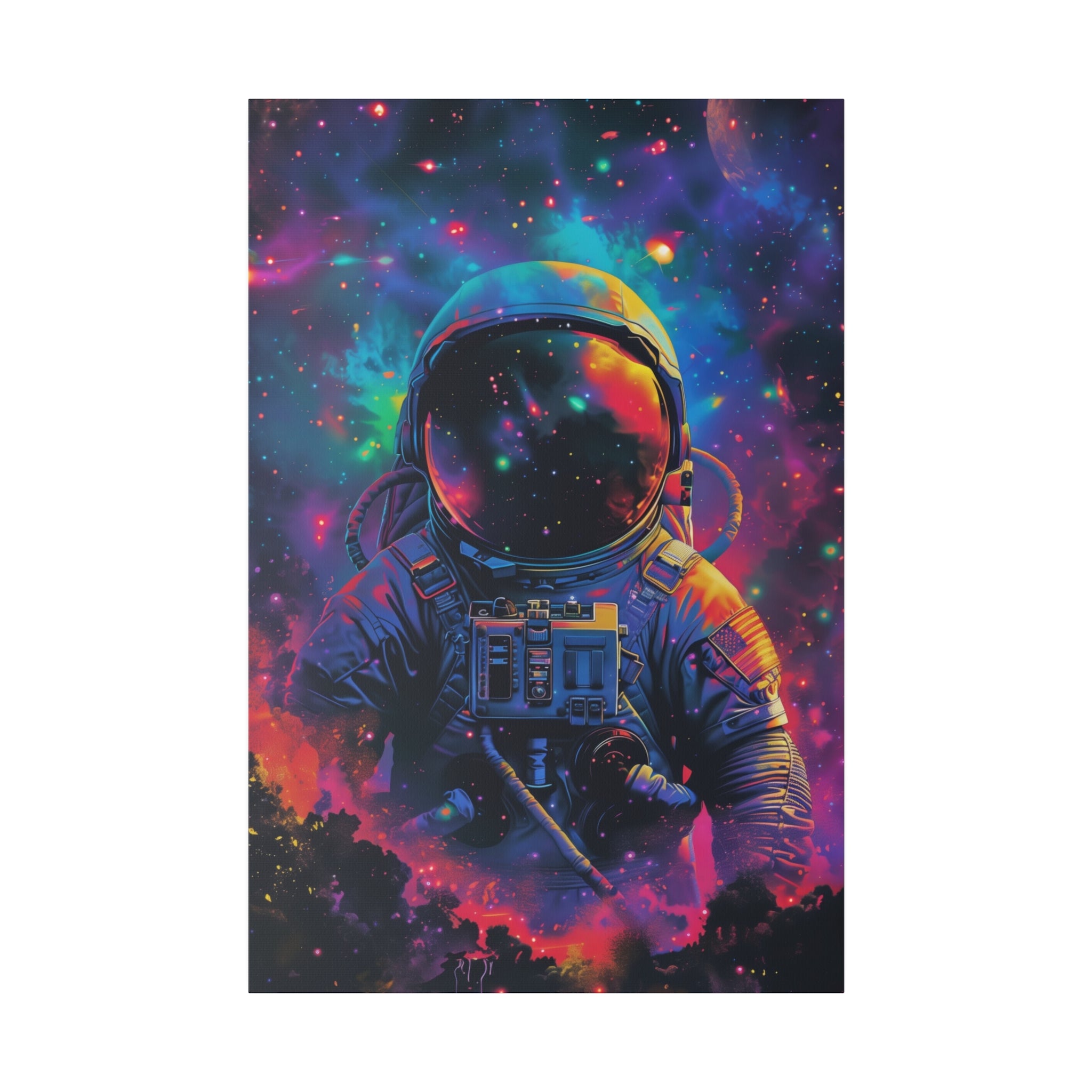 Astronaut in Space Wall Art - Vertical Canvas - WA140