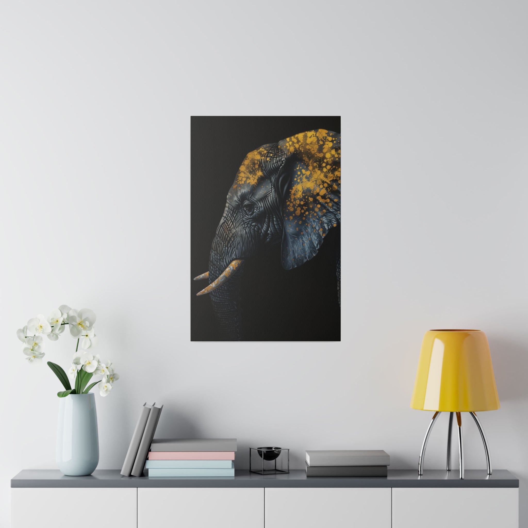 Elephant's Radiance - Wildlife Wall Art - Vertical Canvas - WA270