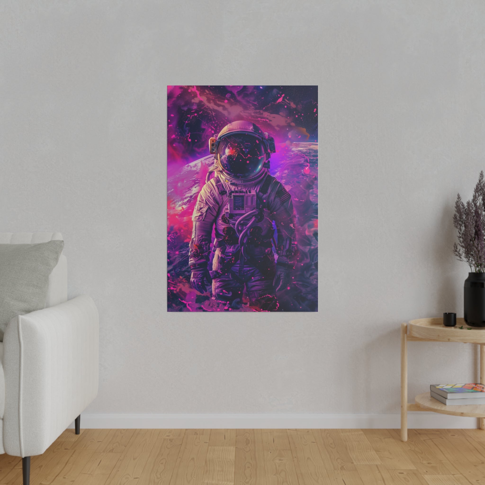 Astronaut in Space Wall Art - Vertical Canvas - WA138