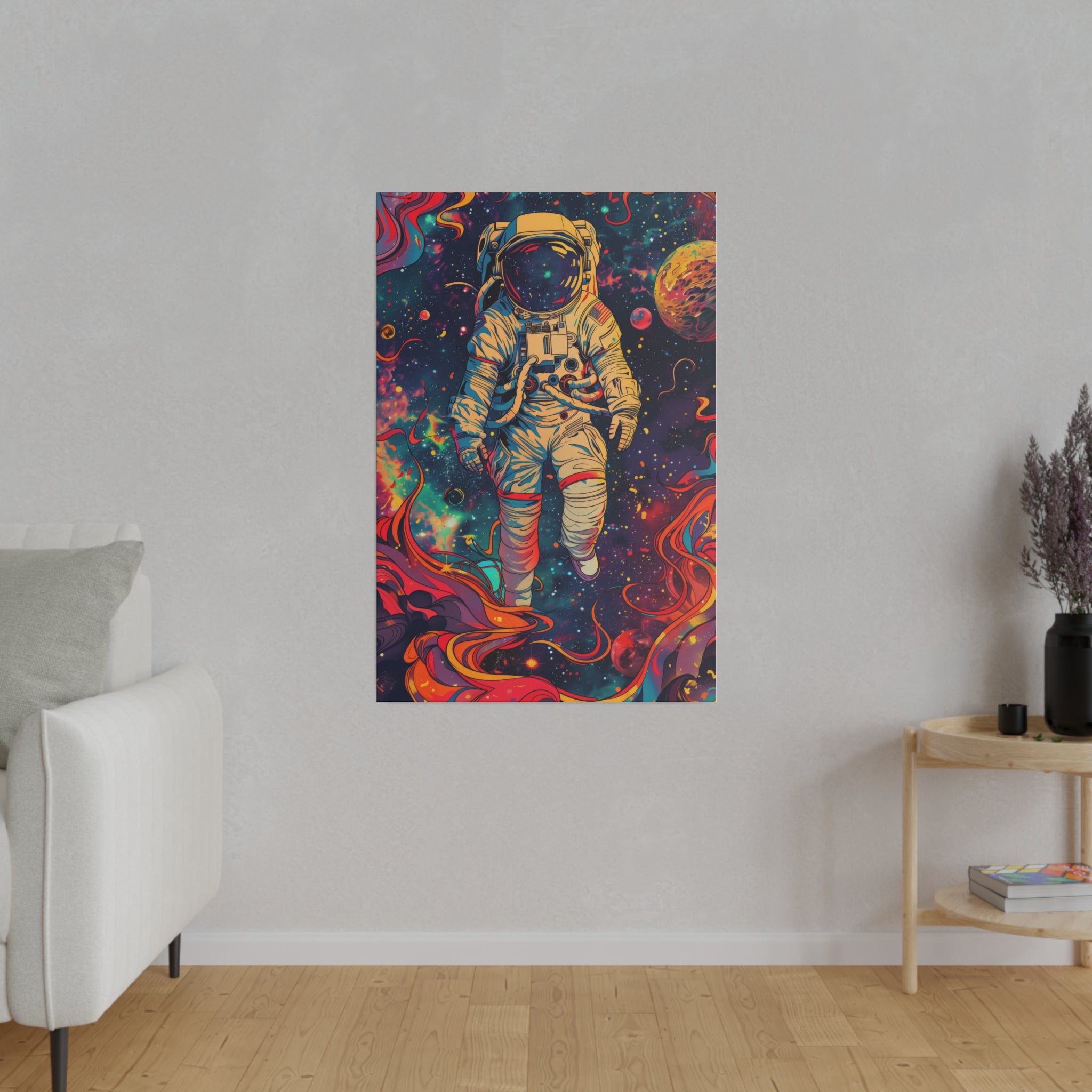 Astronaut in Space Wall Art - Vertical Canvas - WA119