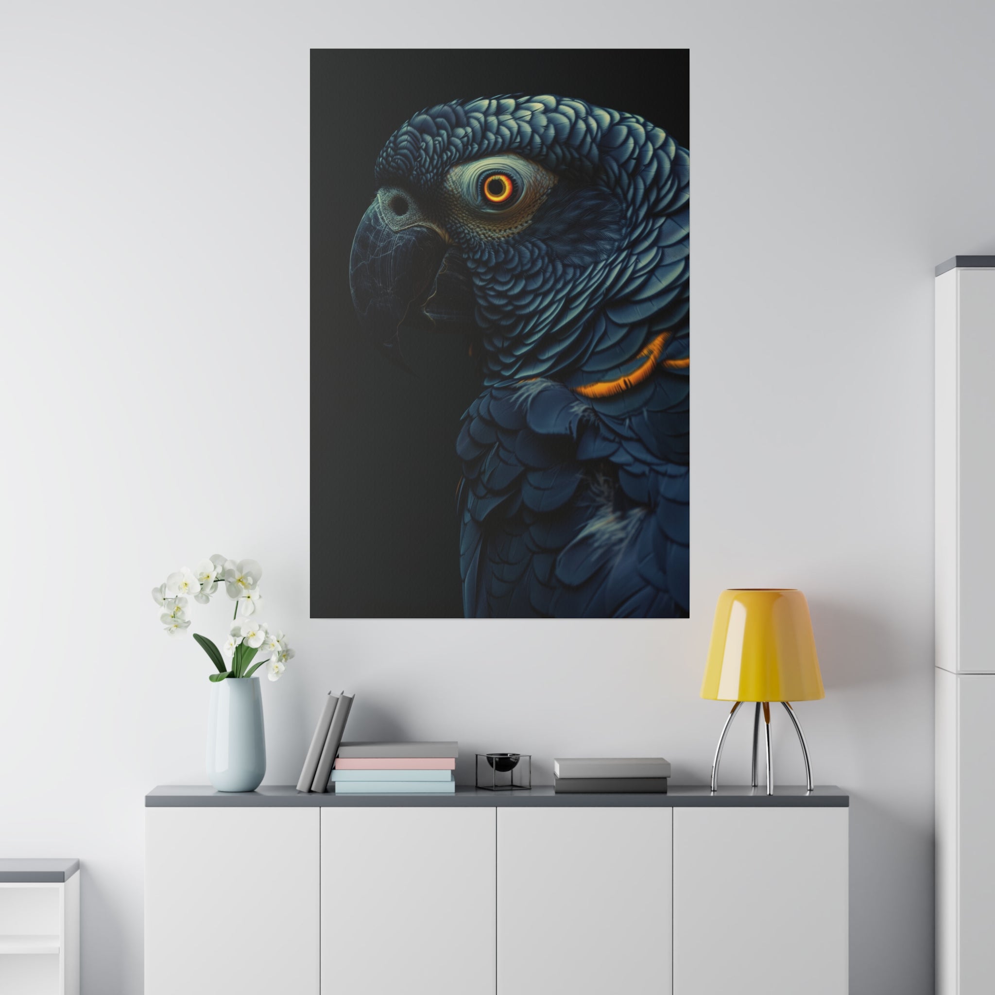 Parrot's Grace - Wildlife Wall Art - Vertical Canvas - WA292